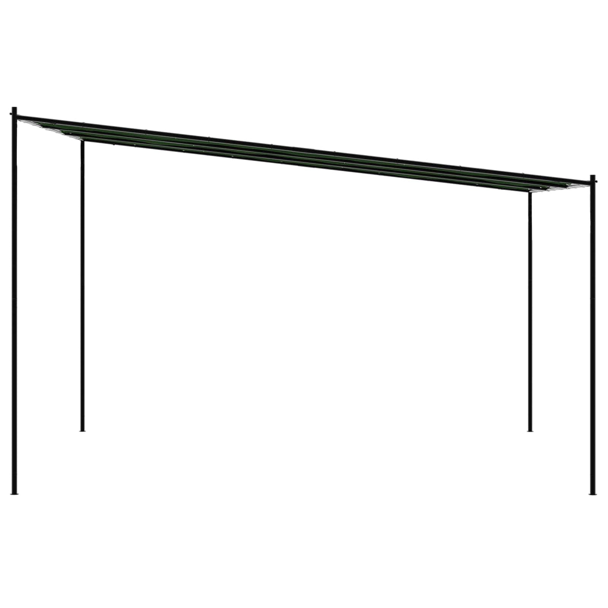 Gazebo 4 x 3.98 x 2.67 m Green Polyester and Steel