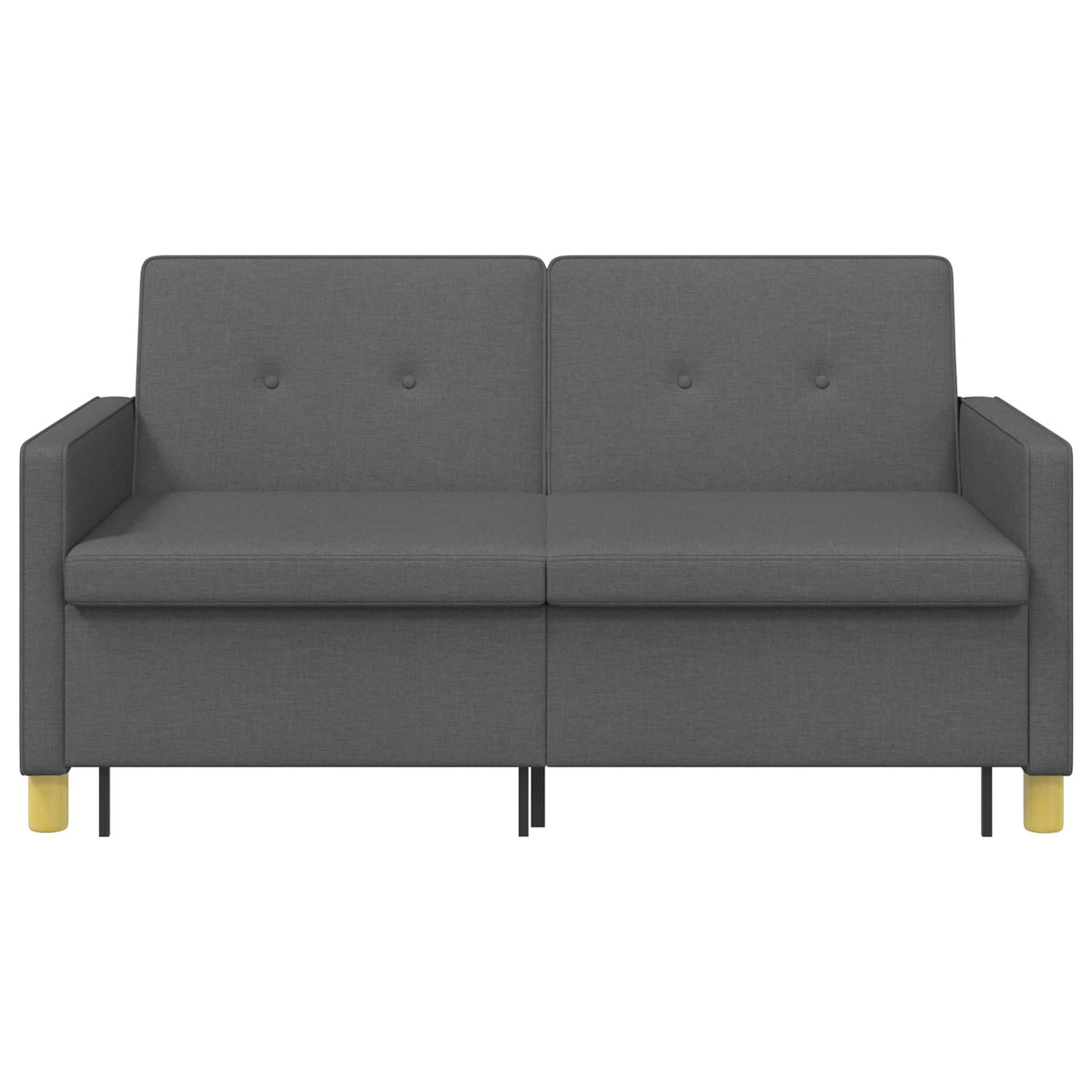 Pull Out Sofa Bed Dark Grey Fabric