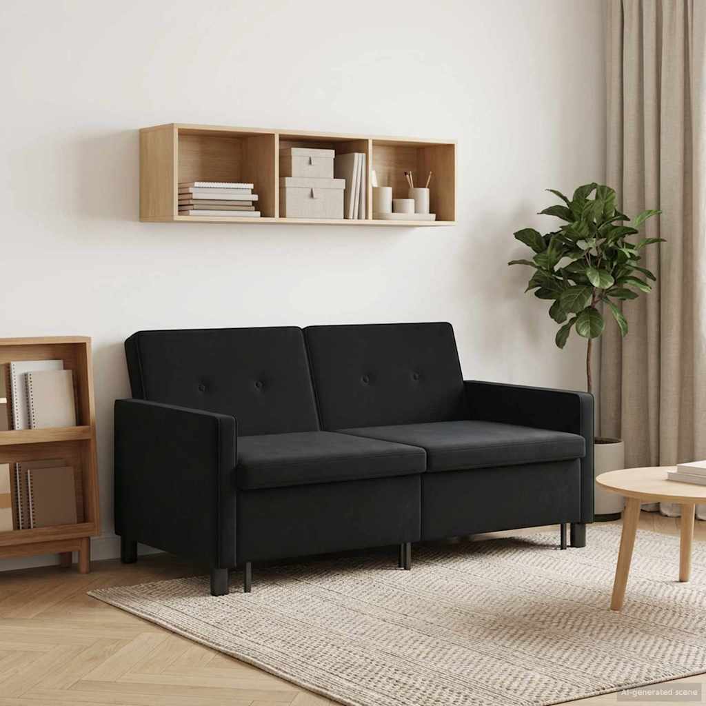 Sofa Bed Black Fabric