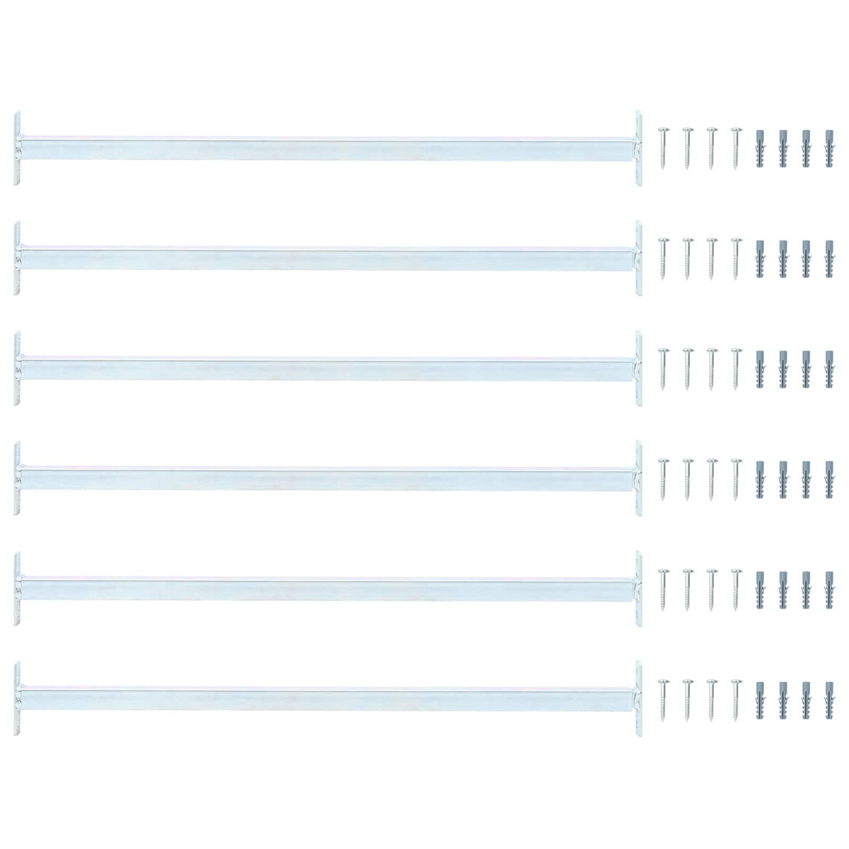 Adjustable Window Safety Bar 6 pcs 710 -1200 mm Steel Silver