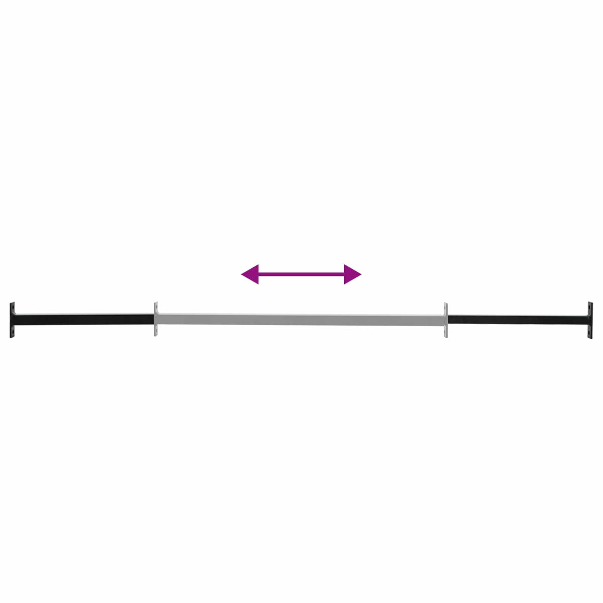 Adjustable Window Safety Bar 3 pcs 710 -1200 mm Steel Black