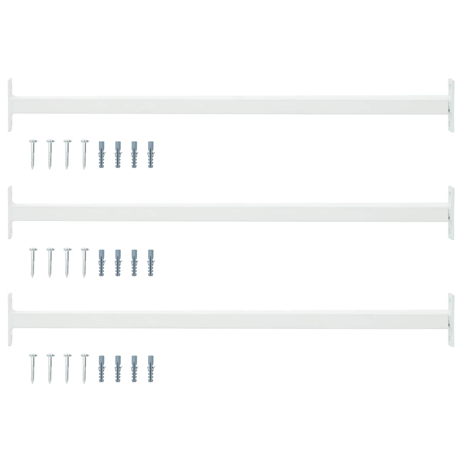 Adjustable Window Safety Bar 3 pcs 710 -1200 mm Steel White