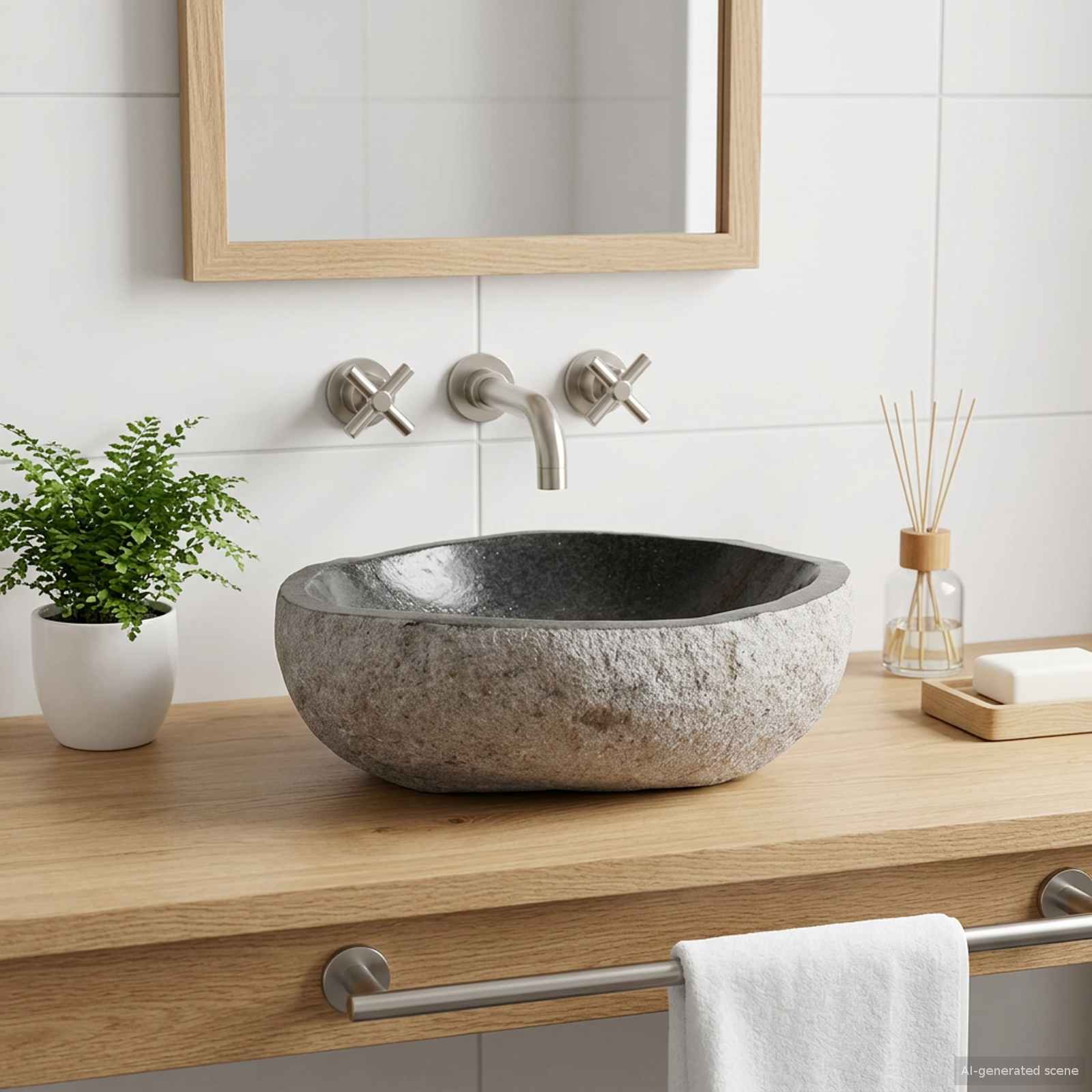 Basin Oval Grey (32-37) x (27-30) x 12 cm Riverstone