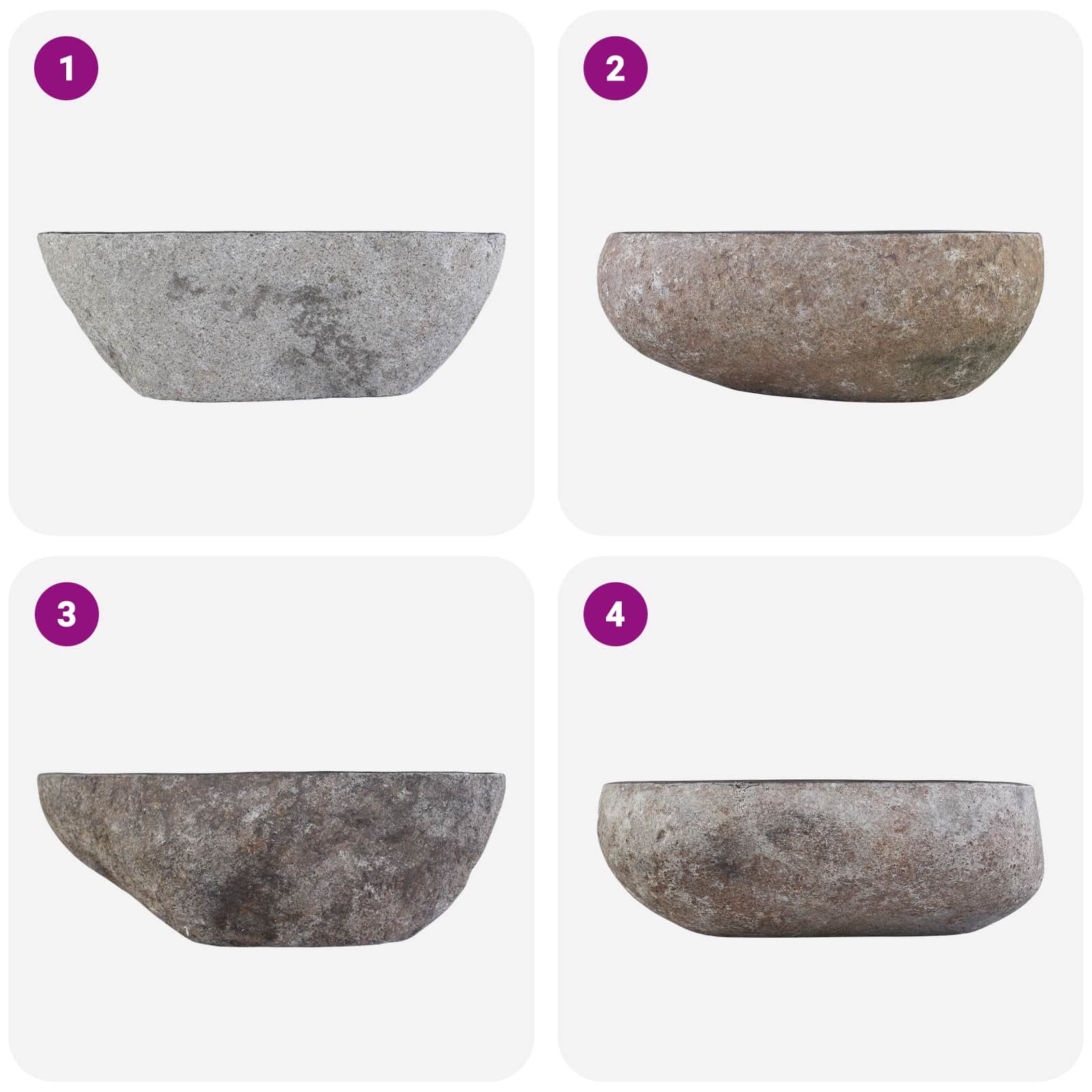 Basin Oval Grey (32-37) x (27-30) x 12 cm Riverstone