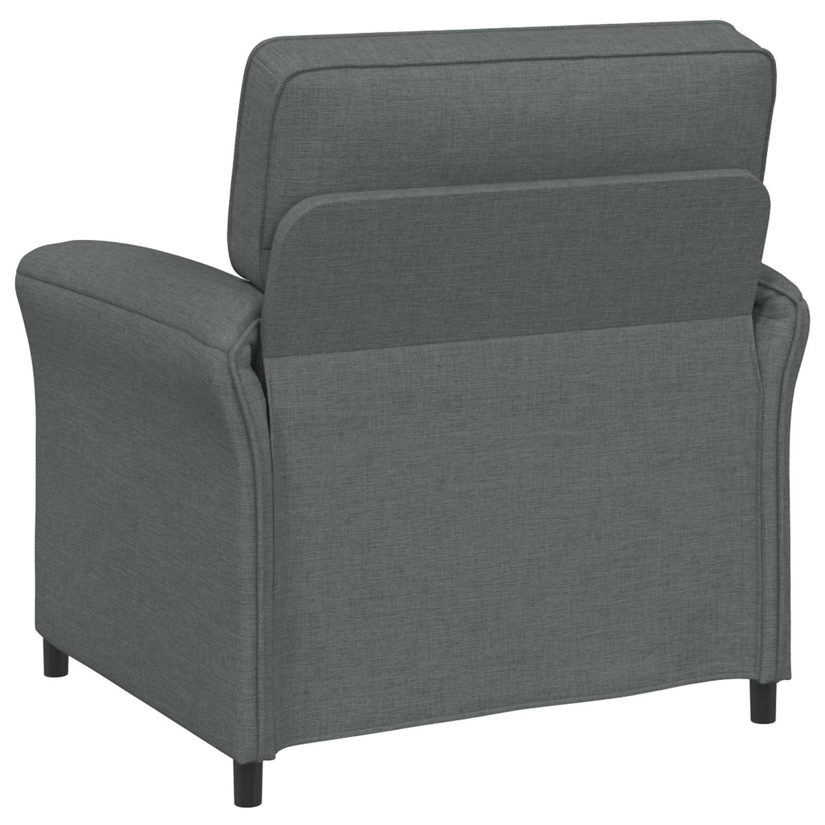 Sofa Set 2 pcs Dark Grey Fabric