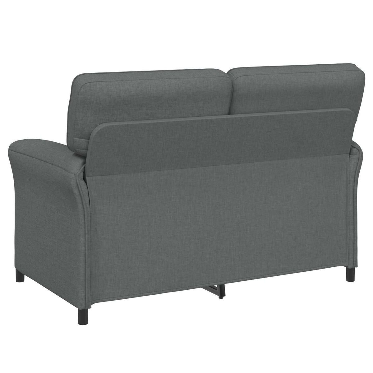 Sofa Set 2 pcs Dark Grey Fabric