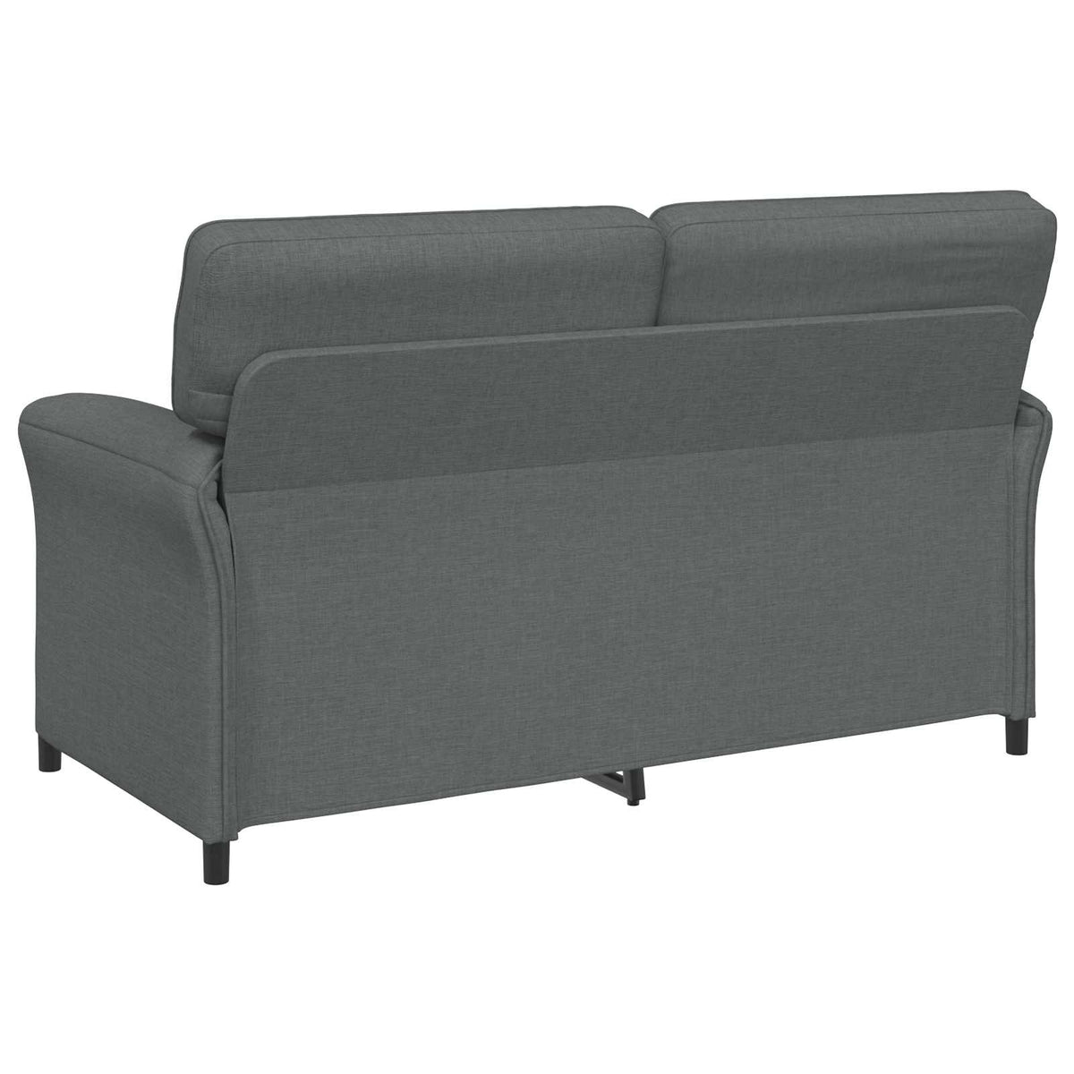 Sofa Set 2 pcs Dark Grey Fabric