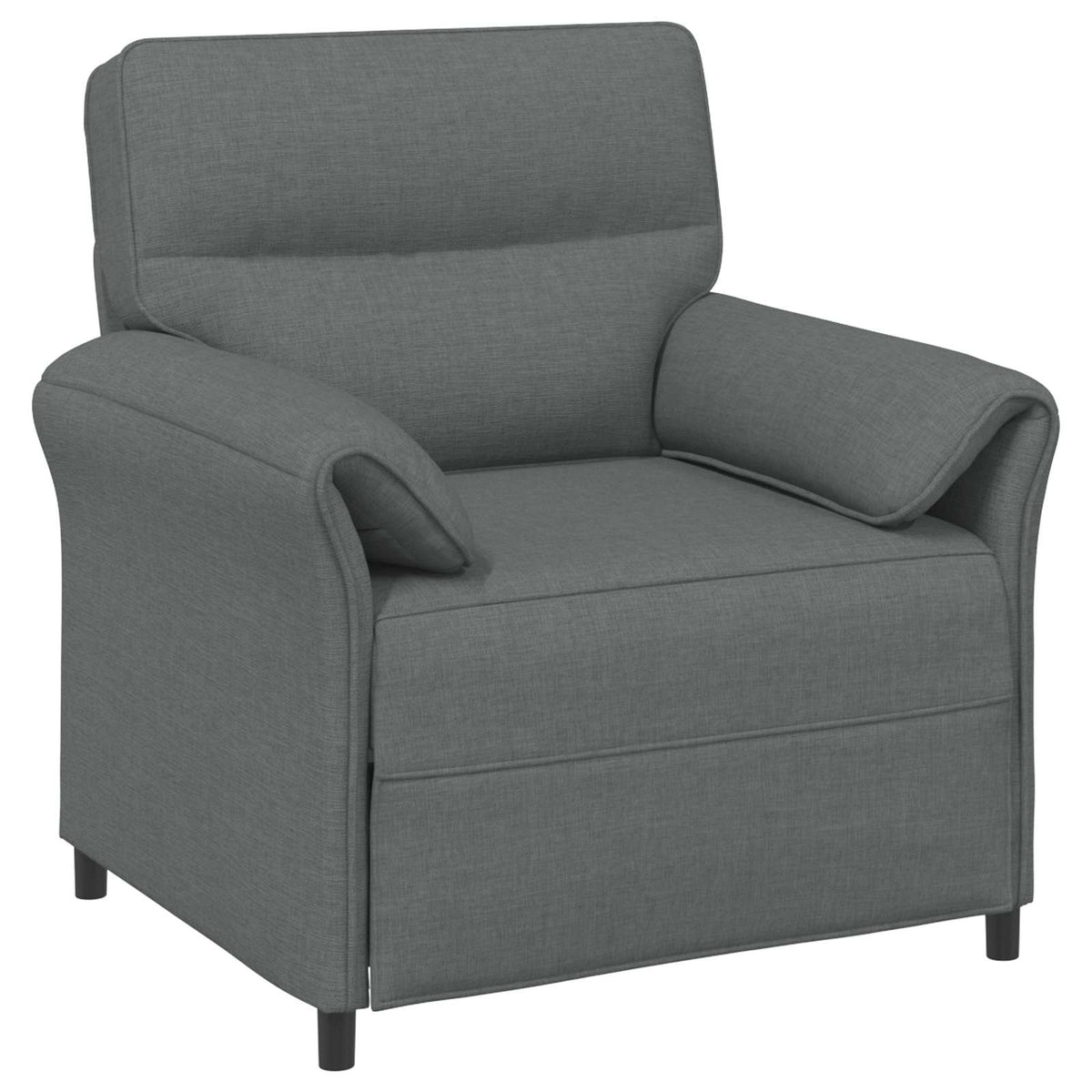Sofa Set 2 pcs Dark Grey Fabric