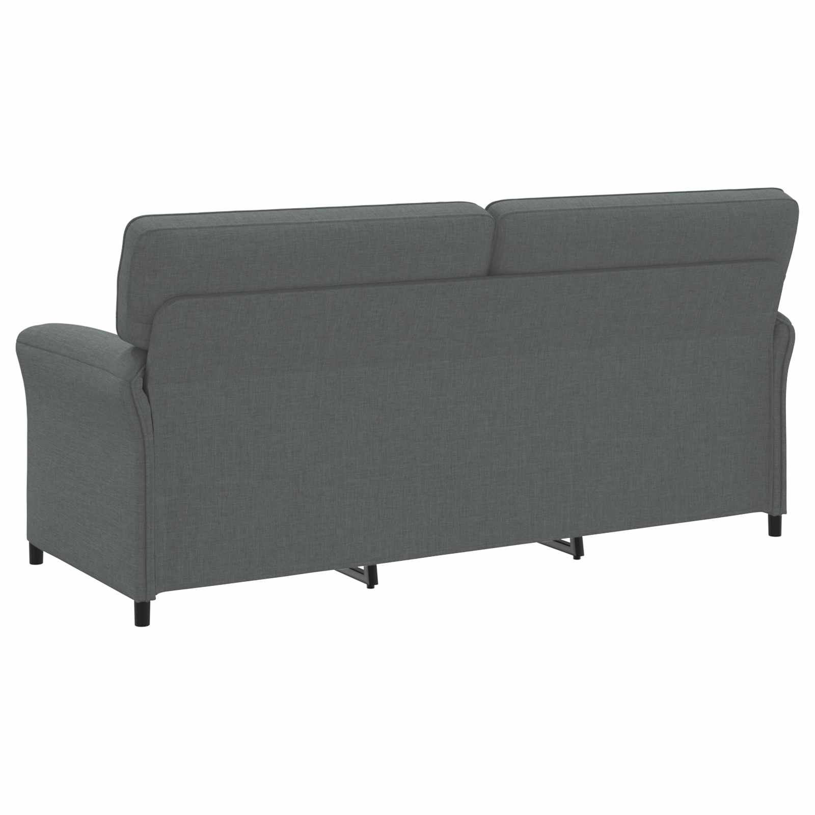 Sofa Set 2 pcs Dark Grey Fabric