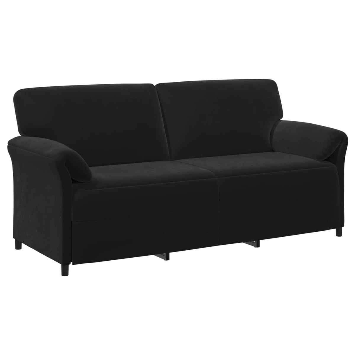 Sofa Set 2 pcs Black Velvet