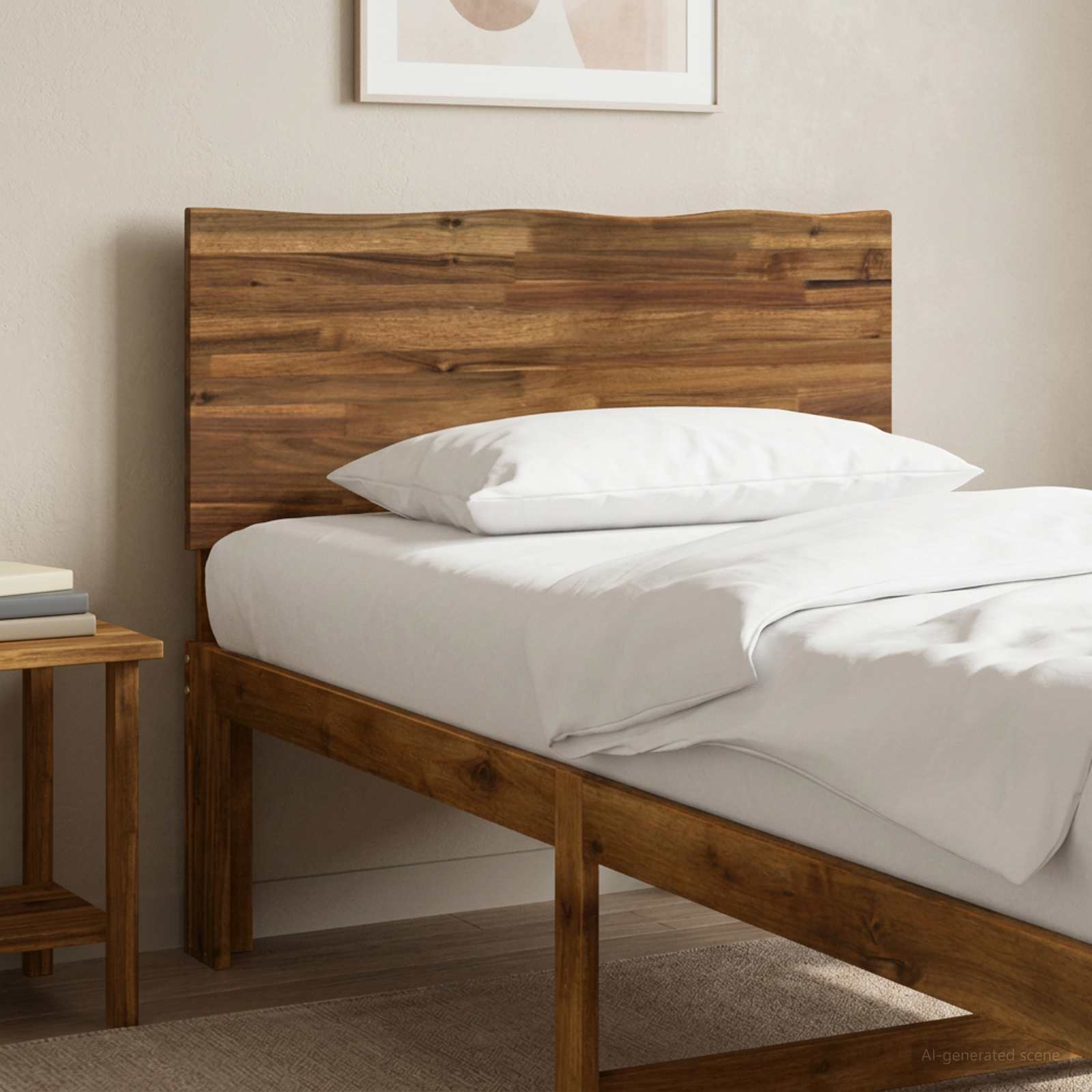 Live Edge Headboard ROSTOCK Natural 90 cm Solid Acacia Wood