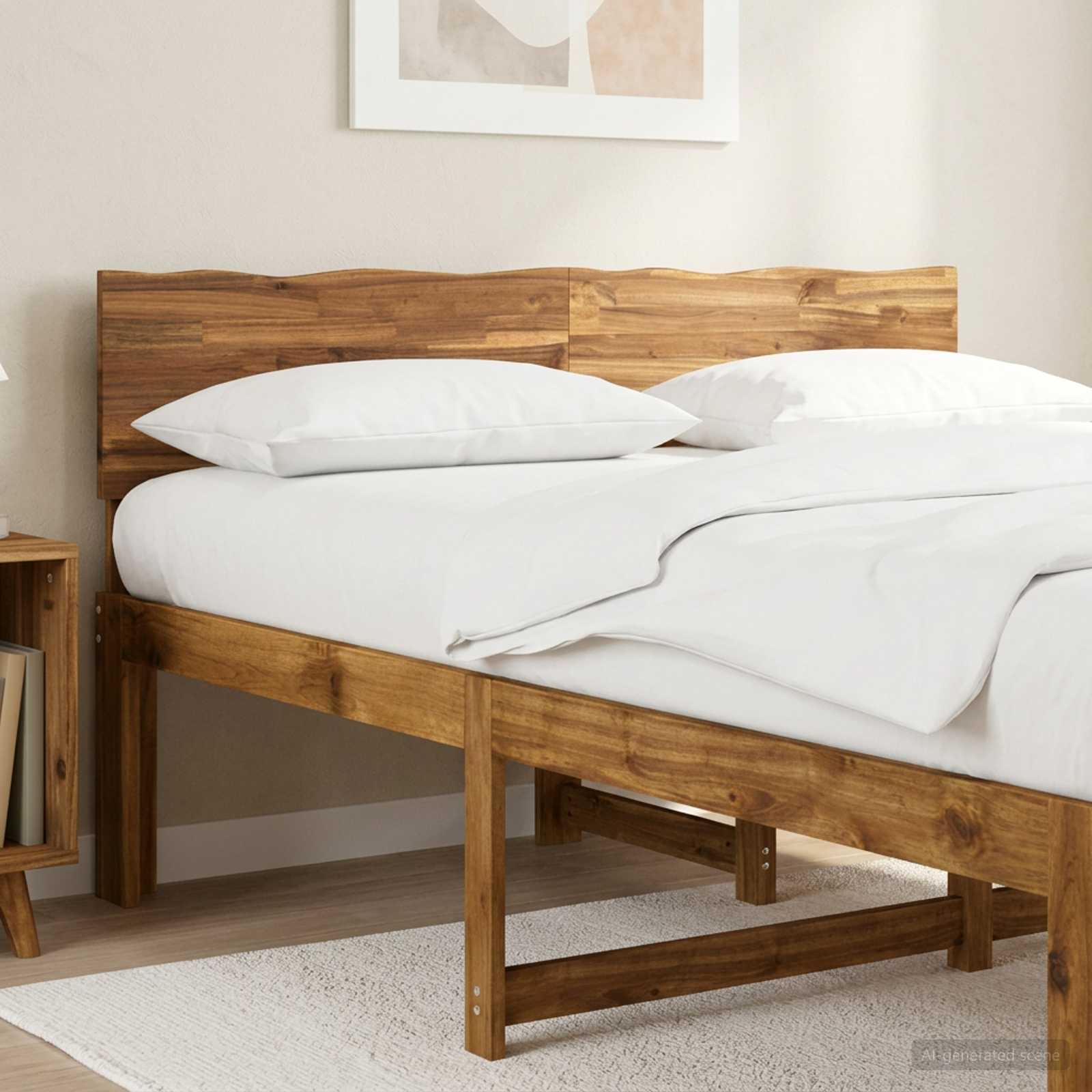 Live Edge Headboard ROSTOCK Natural 135 cm Solid Acacia Wood