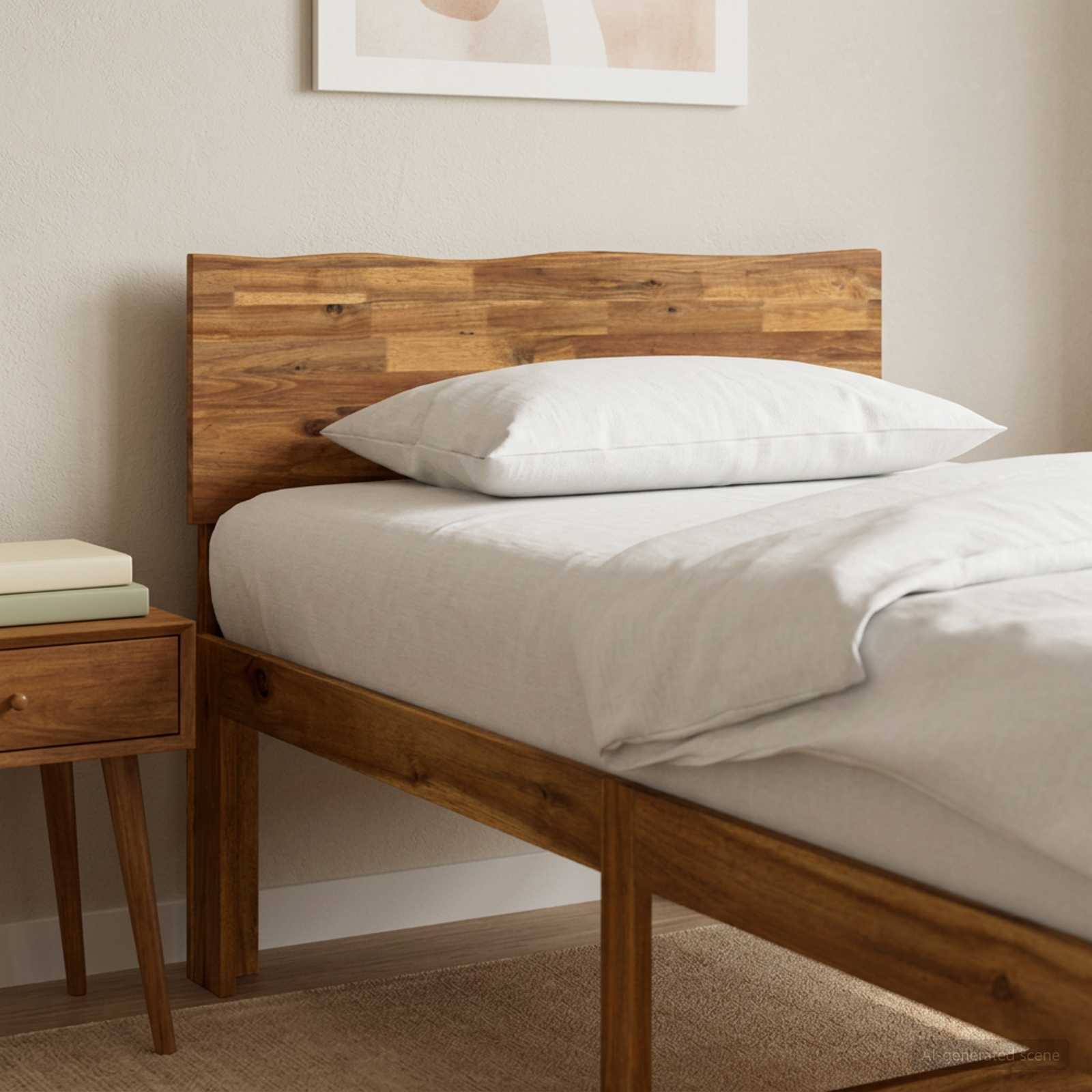 Live Edge Headboard ROSTOCK Natural 90 cm Solid Acacia Wood