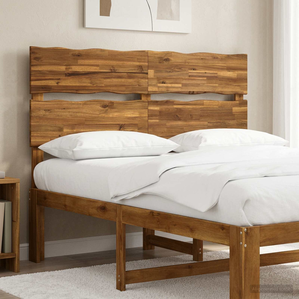 Live Edge Headboard ROSTOCK Natural 150 cm Solid Acacia Wood