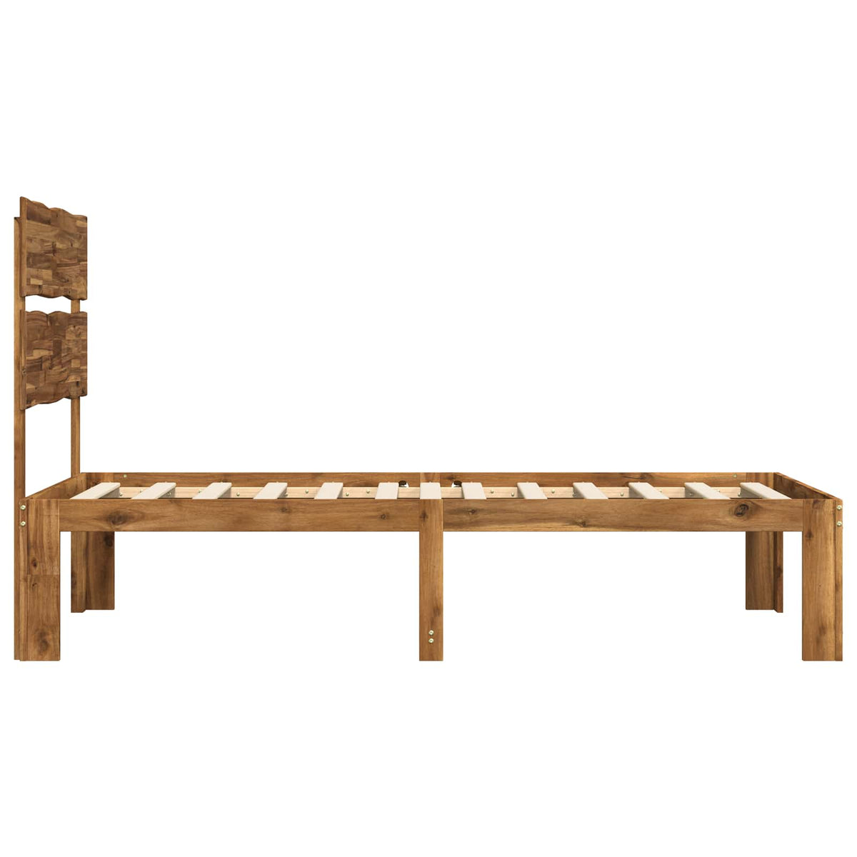 Single Bed Frame with Headboard ROSTOCK Natural 90 x 190 cm