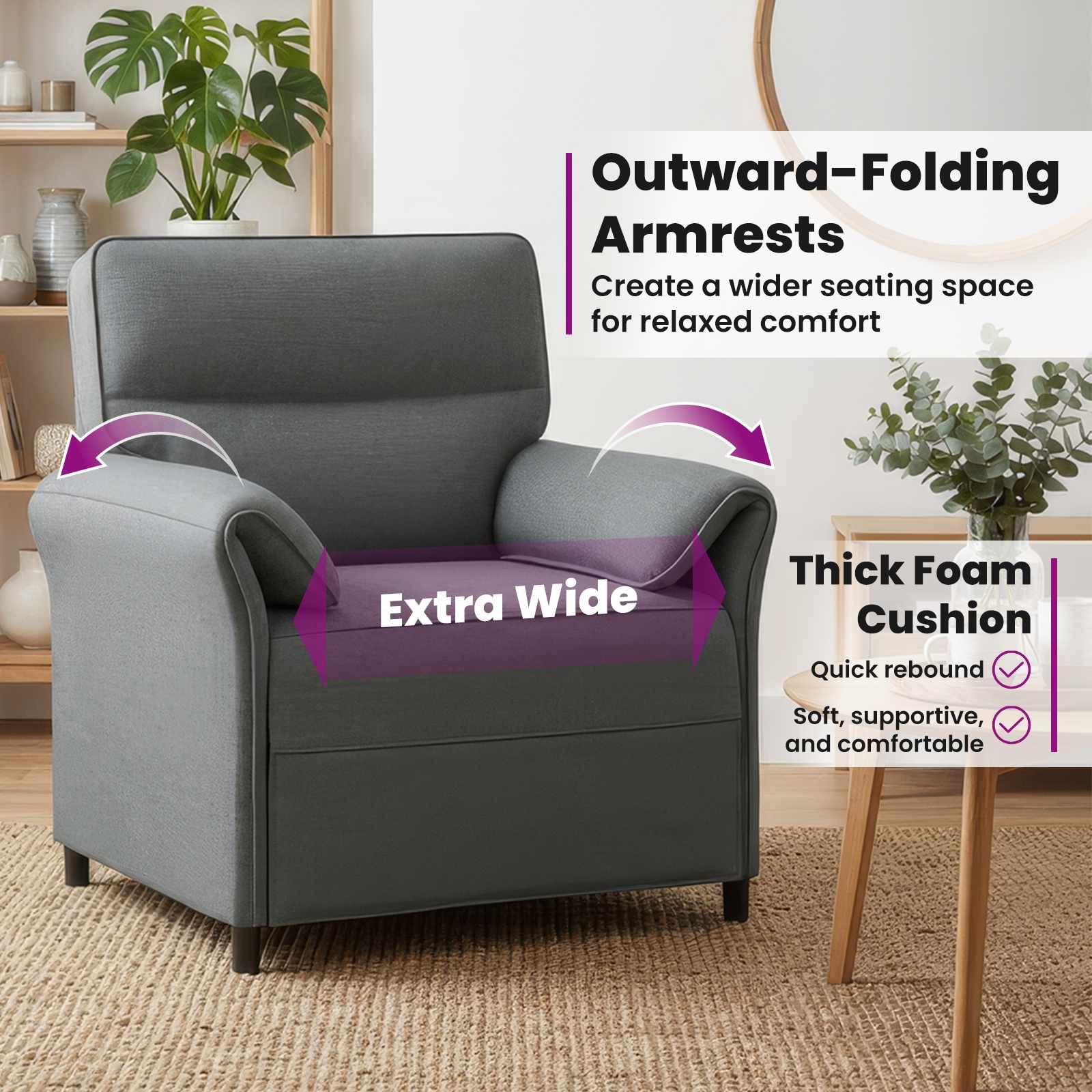 Sofa 100% polyester metal frame MDF, Plywood