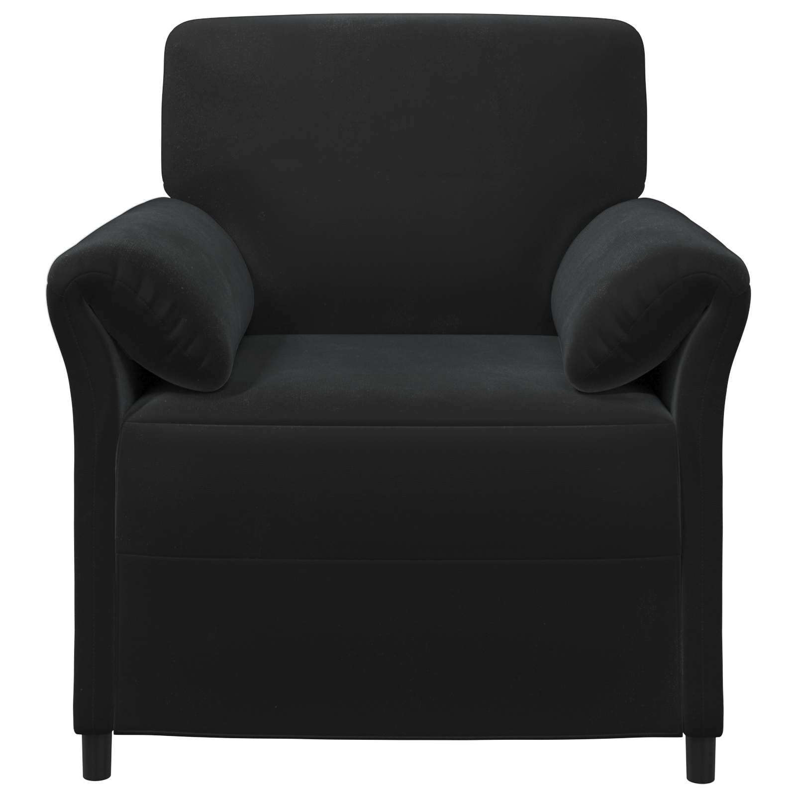 1-Seater Sofa Black 88 x 83 x 95 cm Velvet