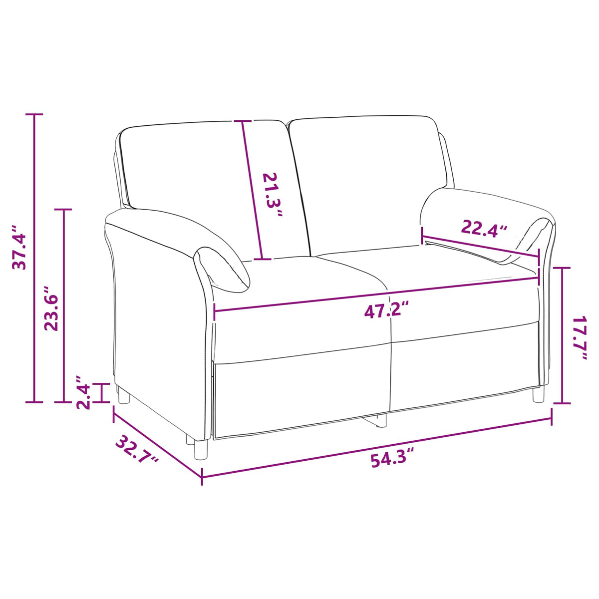 2-Seater Sofa Black 138 x 83 x 95 cm Velvet
