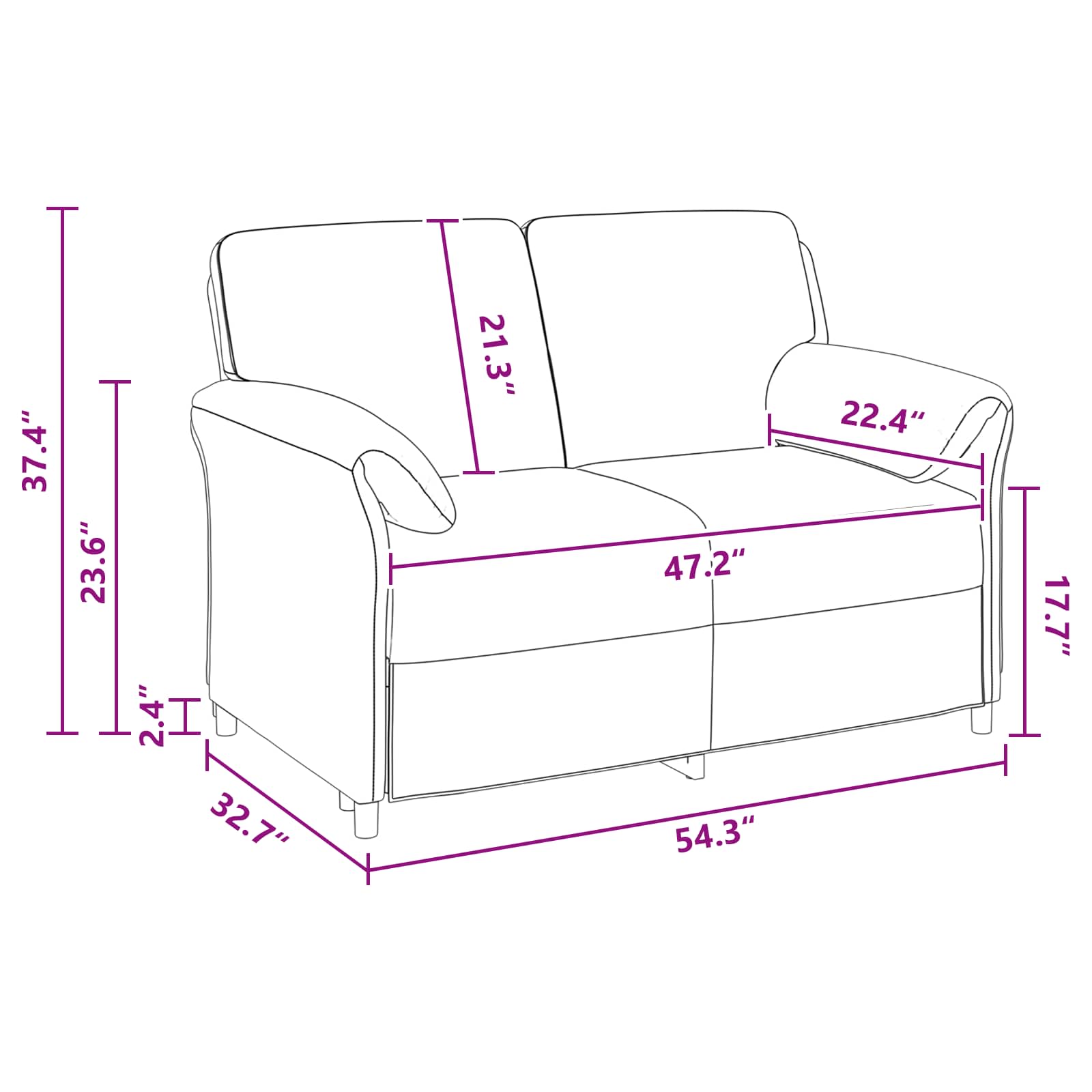 2-Seater Sofa Black 138 x 83 x 95 cm Velvet
