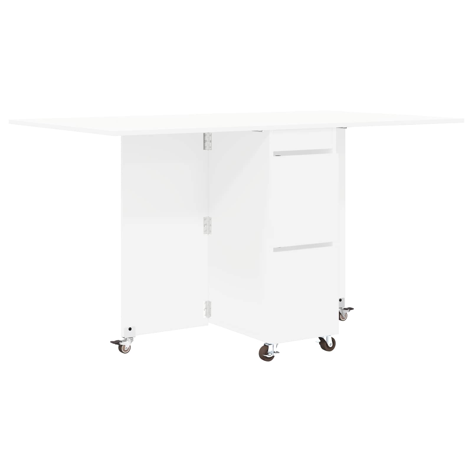 Dinning Table 2 pcs 140 x 80 x 77 cm Engineered Wood White