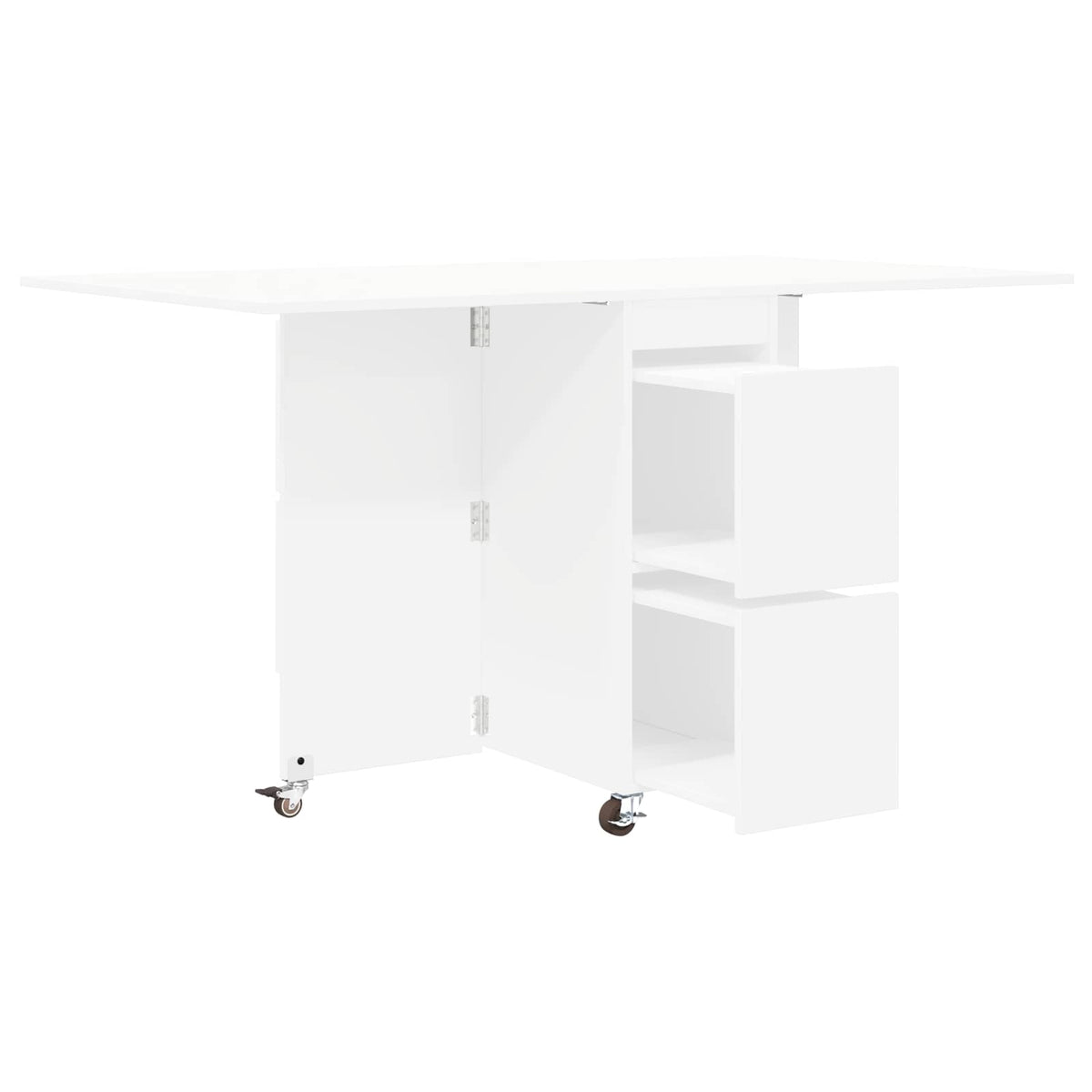 Dinning Table 2 pcs 140 x 80 x 77 cm Engineered Wood White