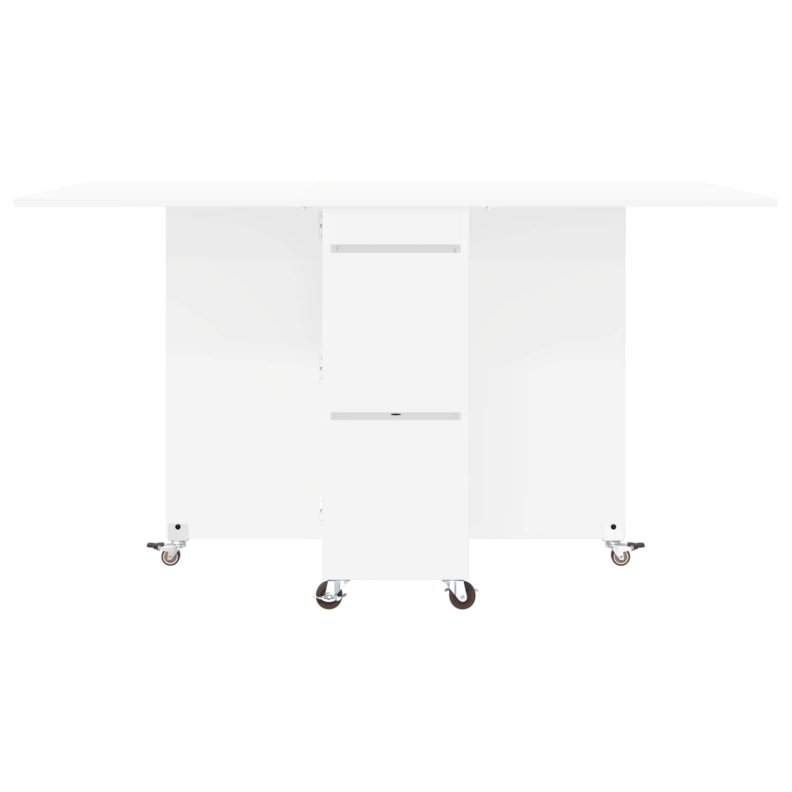 Dinning Table 2 pcs 140 x 80 x 77 cm Engineered Wood White