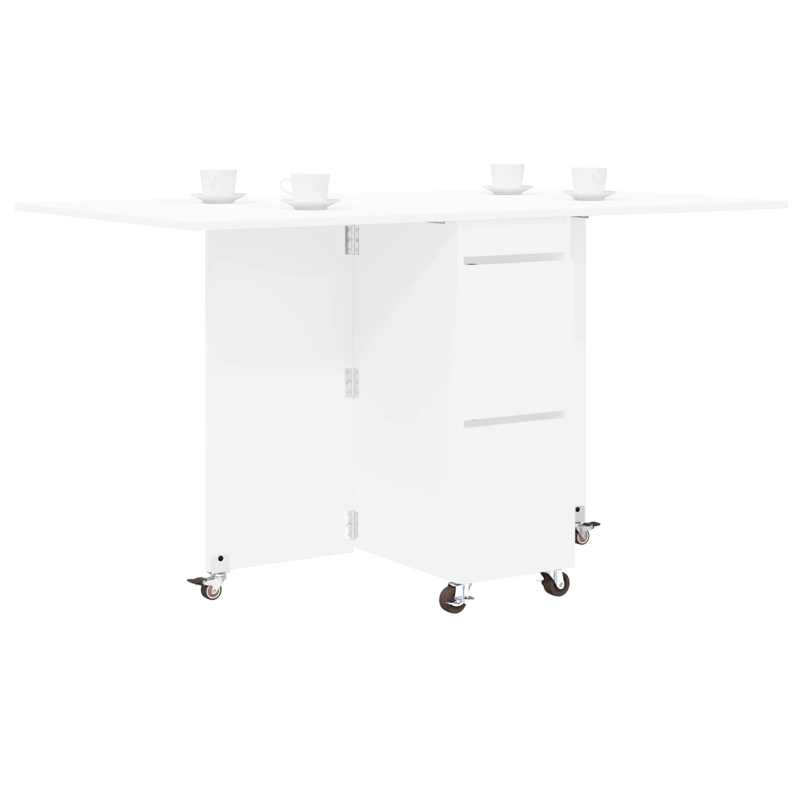 Dinning Table 2 pcs 140 x 80 x 77 cm Engineered Wood White