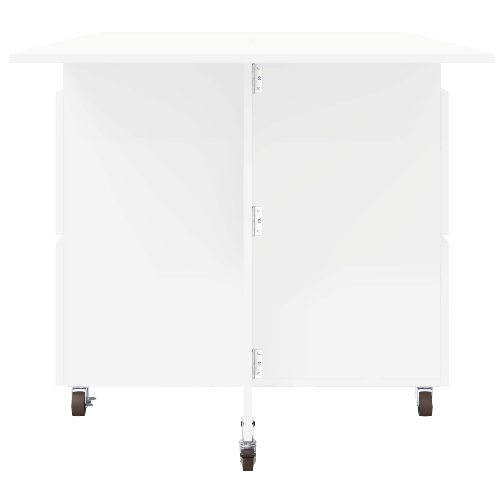 Dinning Table 2 pcs 140 x 80 x 77 cm Engineered Wood White