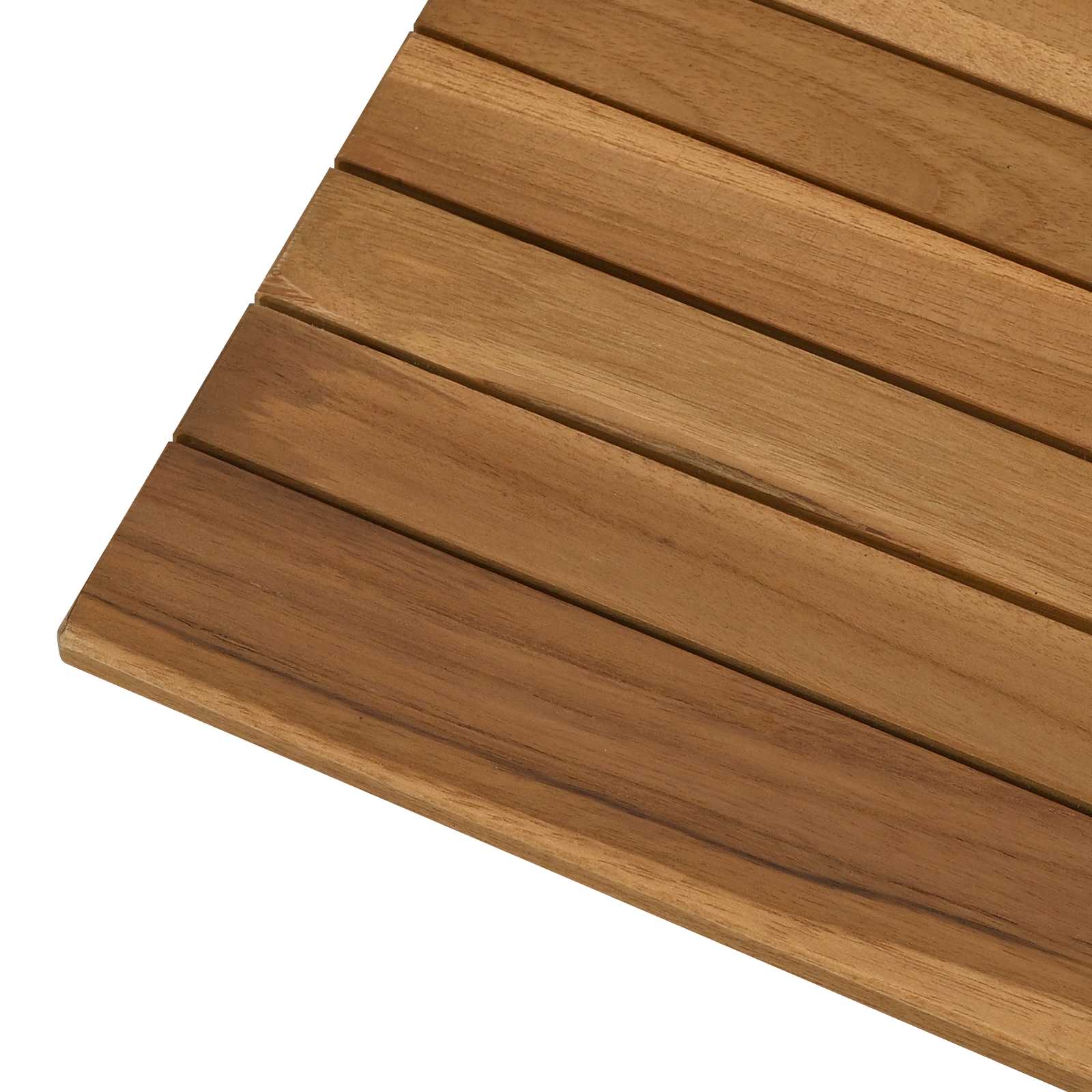 Table Top 50 x 50 x 3.5 cm Square Solid Teak Wood Natural
