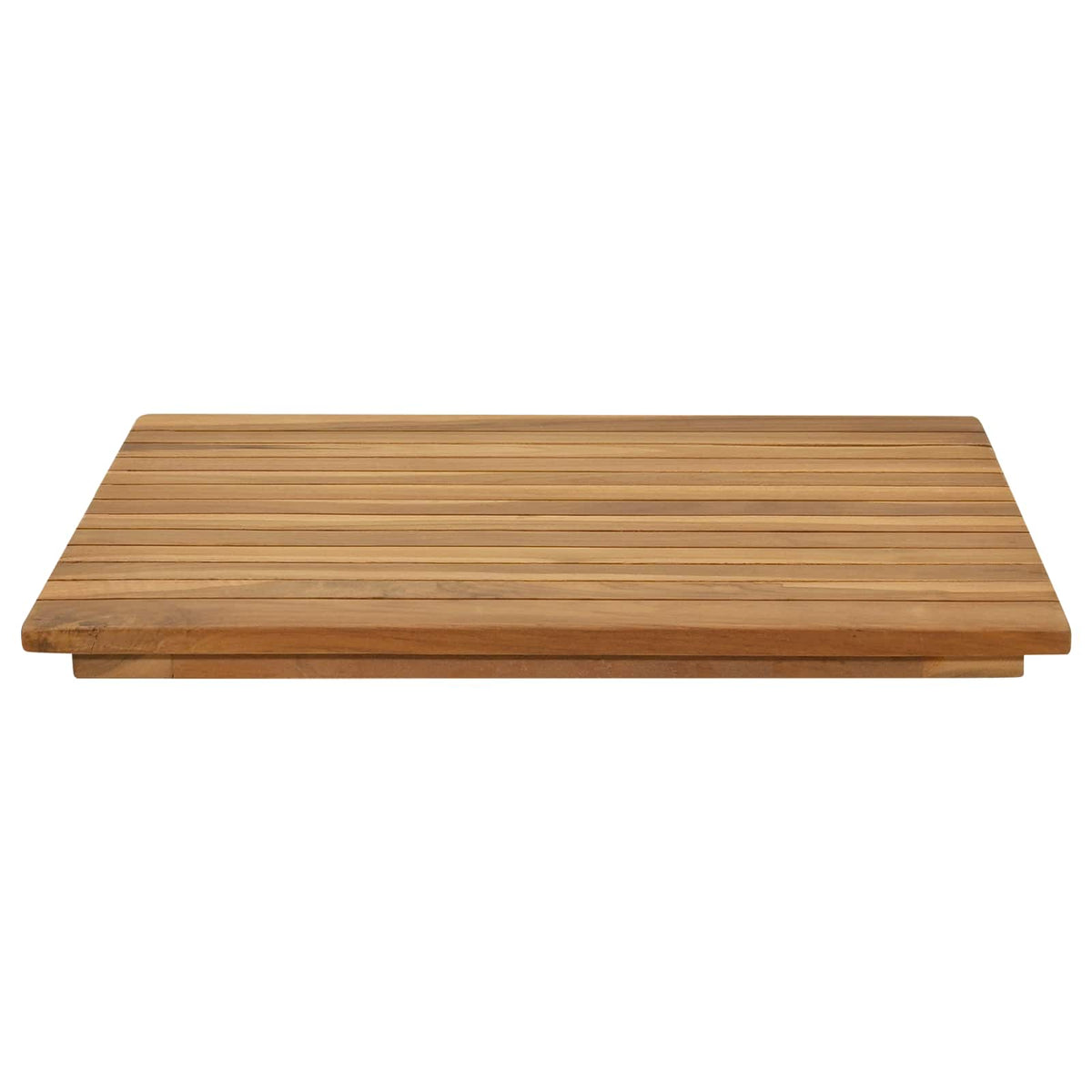 Table Top 50 x 50 x 3.5 cm Square Solid Teak Wood Natural