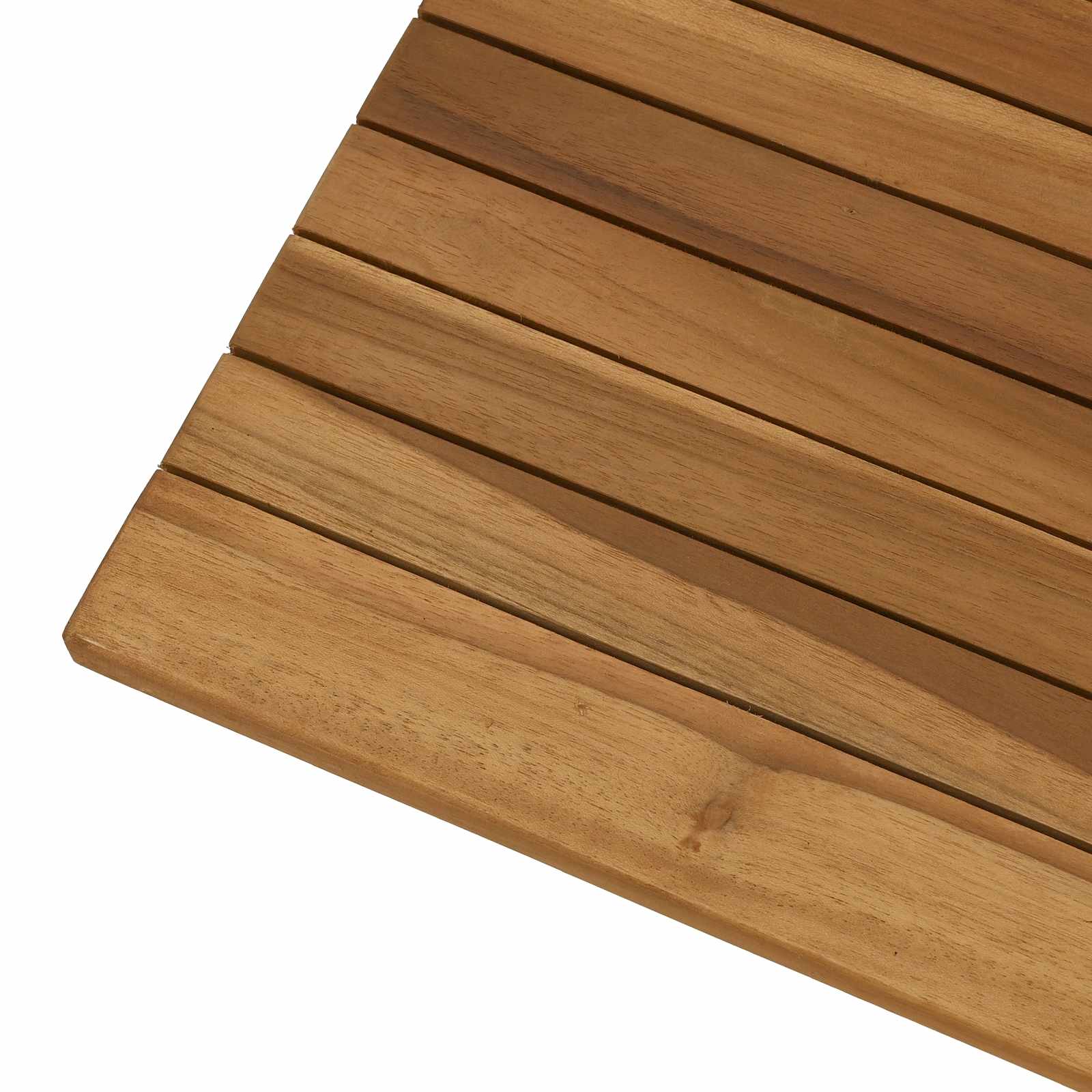 Table Top 60 x 60 x 3.5 cm Square Solid Teak Wood Natural