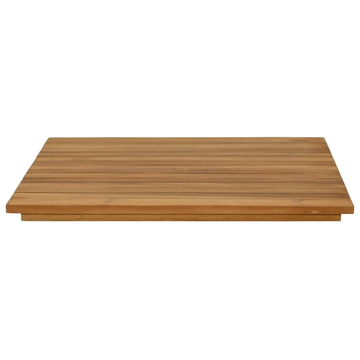 Table Top 60 x 60 x 3.5 cm Square Solid Teak Wood Natural