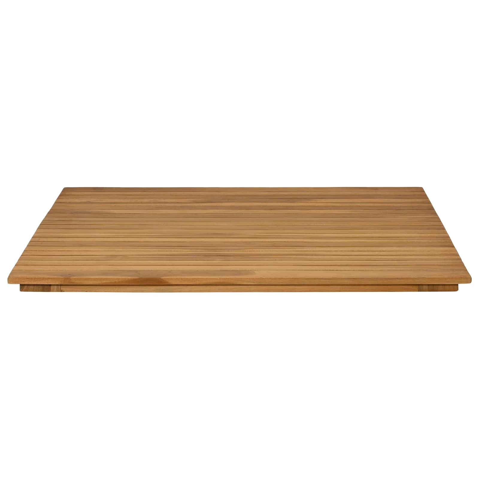 Table Top 80 x 80 x 3.5 cm Square Solid Teak Wood Natural