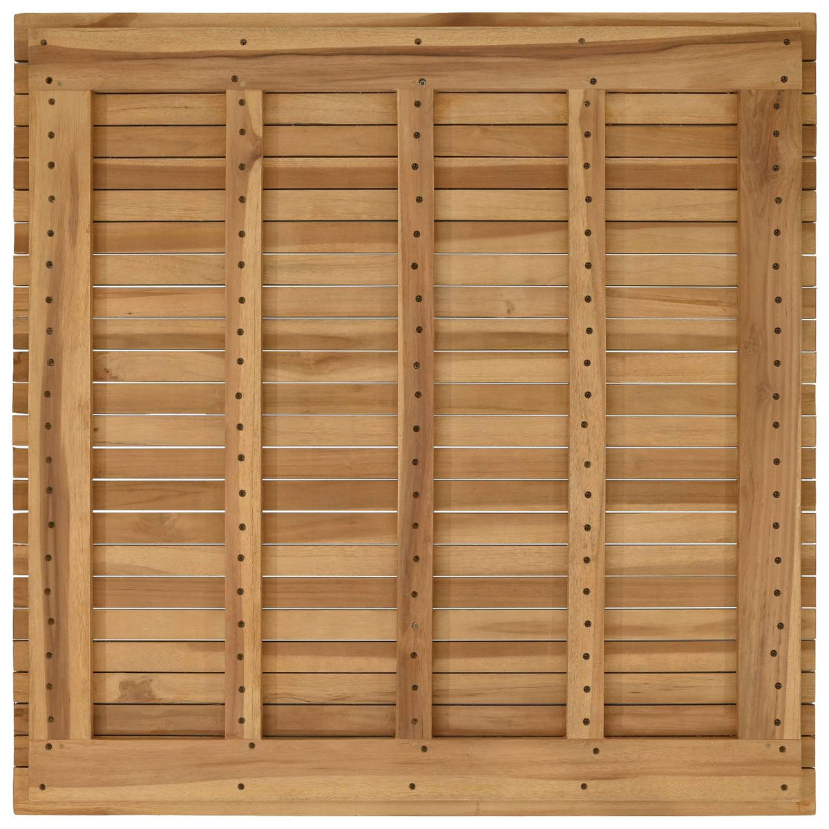Table Top 90 x 90 x 3.5 cm Square Solid Teak Wood Natural