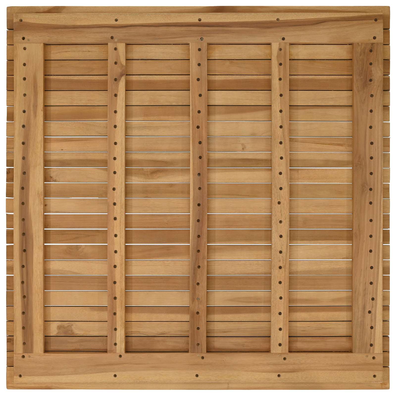Table Top 90 x 90 x 3.5 cm Square Solid Teak Wood Natural