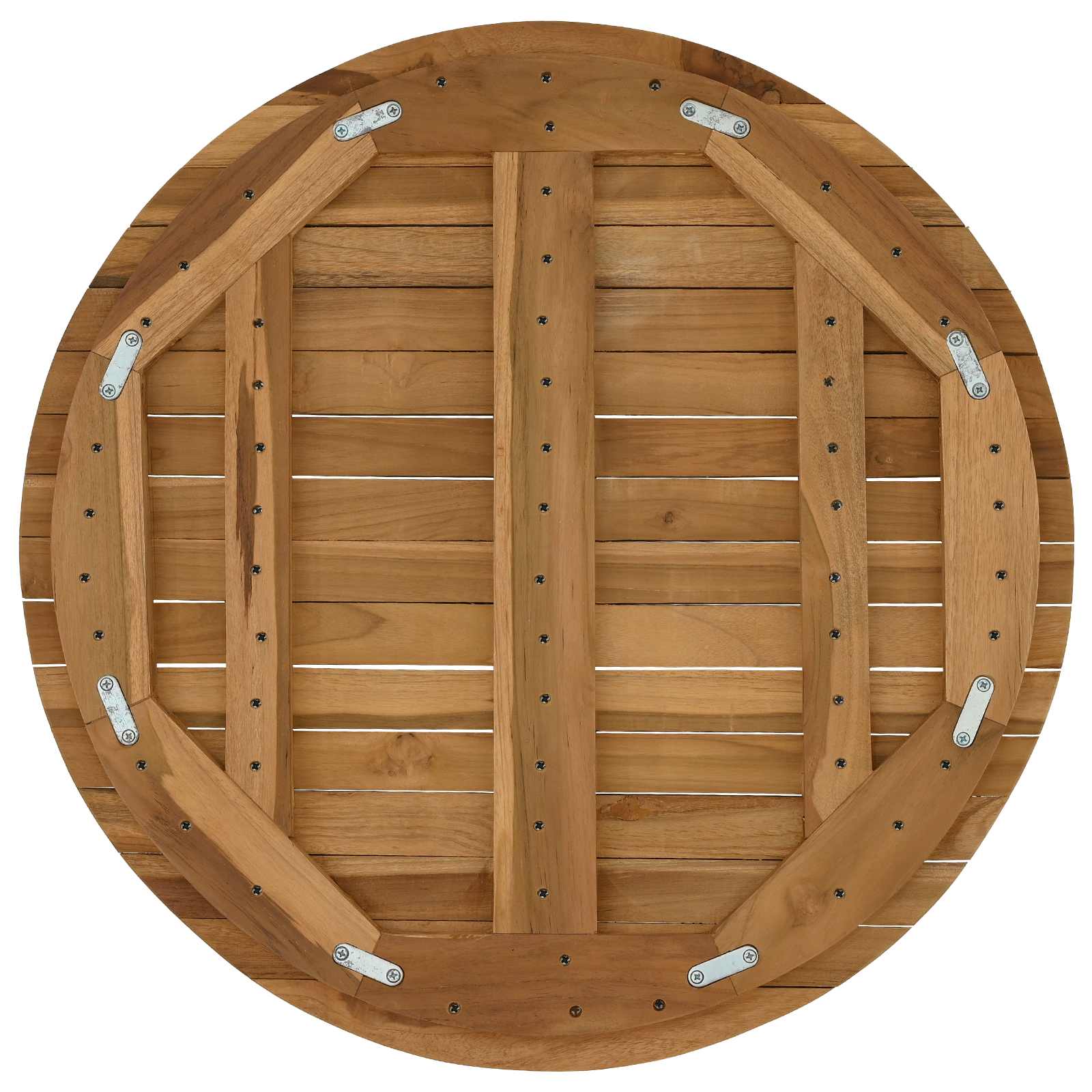 Table Top Ø 60 x 3.5 Round Solid Teak Wood Natural
