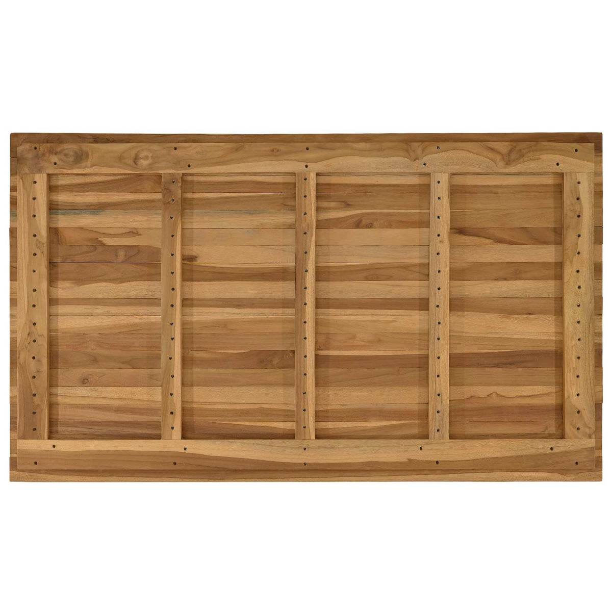 Table Top 120 x 70 x 3.5 cm Rectangular Solid Teak Wood Natural