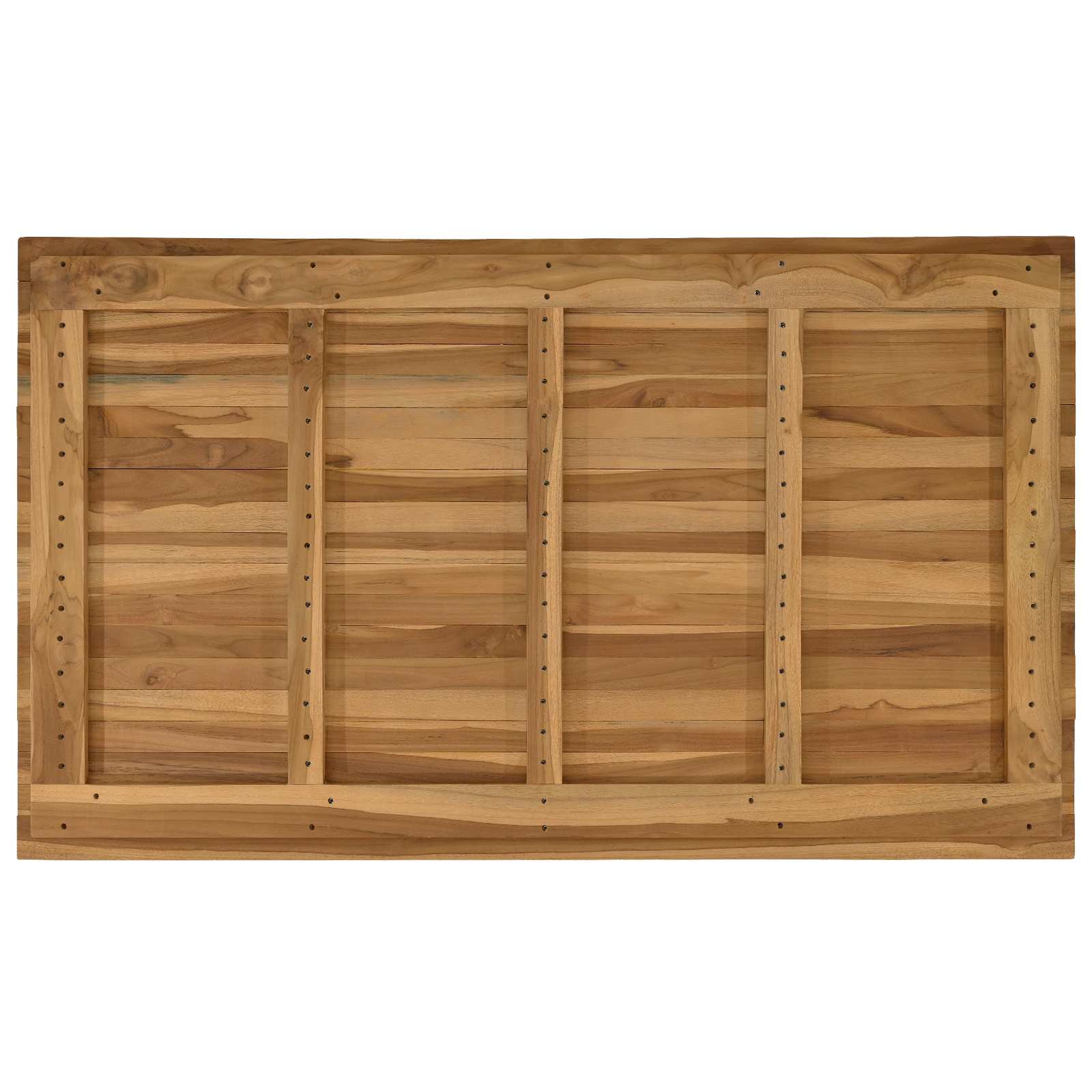 Table Top 120 x 70 x 3.5 cm Rectangular Solid Teak Wood Natural