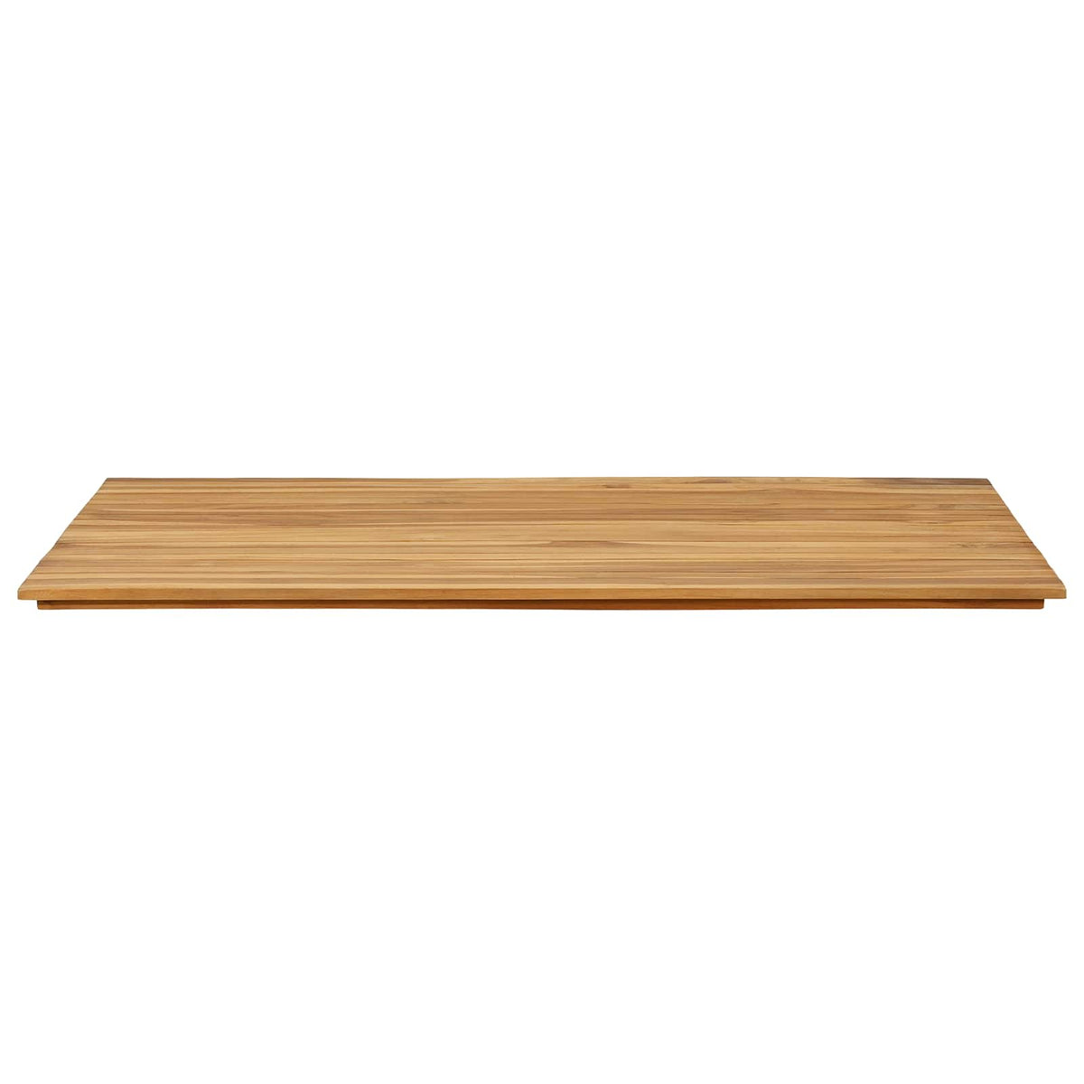 Table Top 120 x 70 x 3.5 cm Rectangular Solid Teak Wood Natural