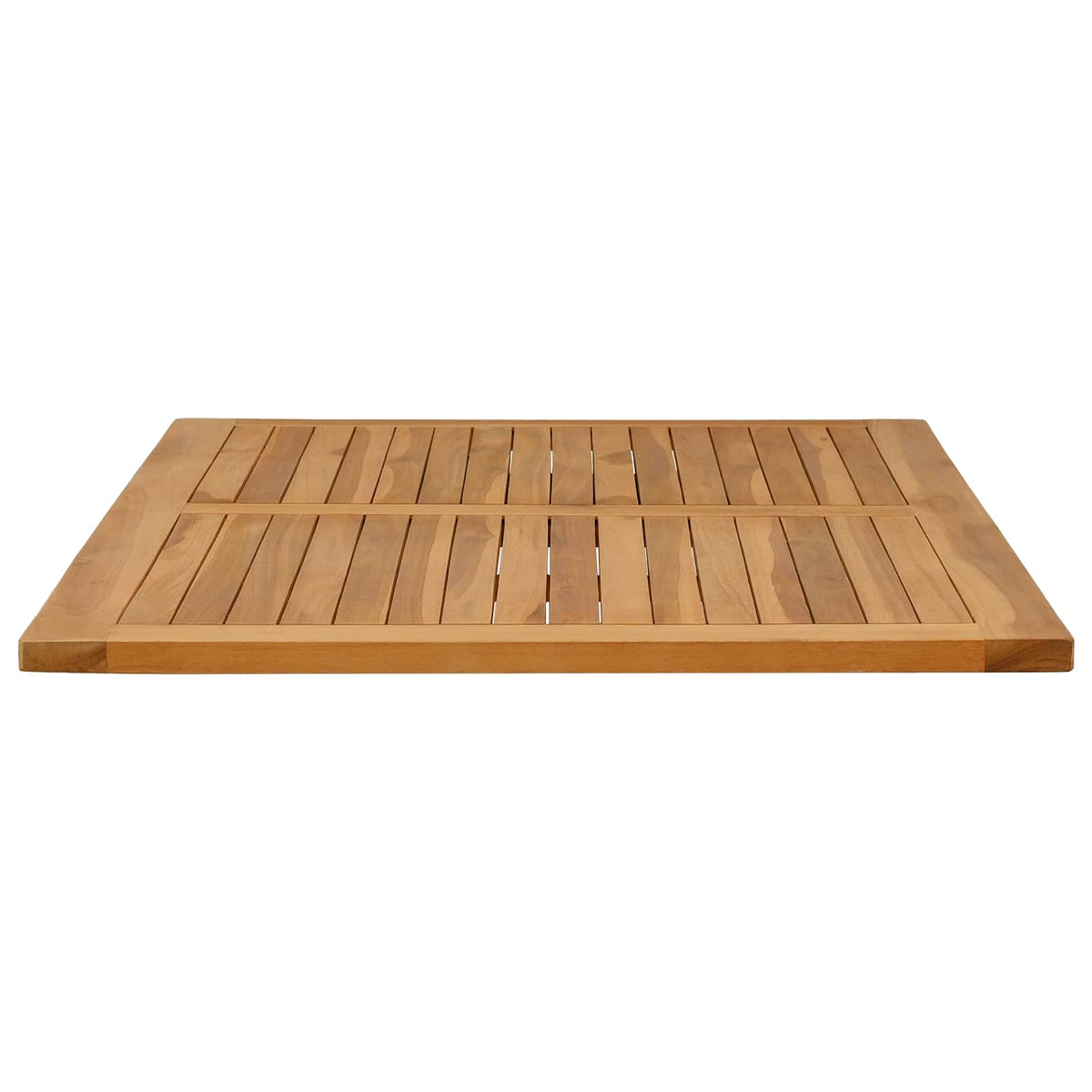 Table Top Rectangular Solid Teak Wood Natural