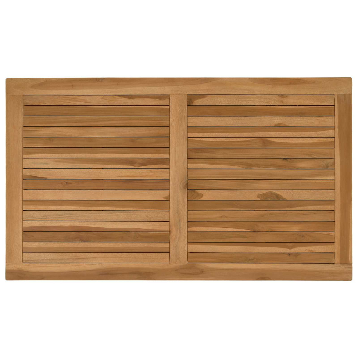 Table Top Rectangular Solid Teak Wood Natural