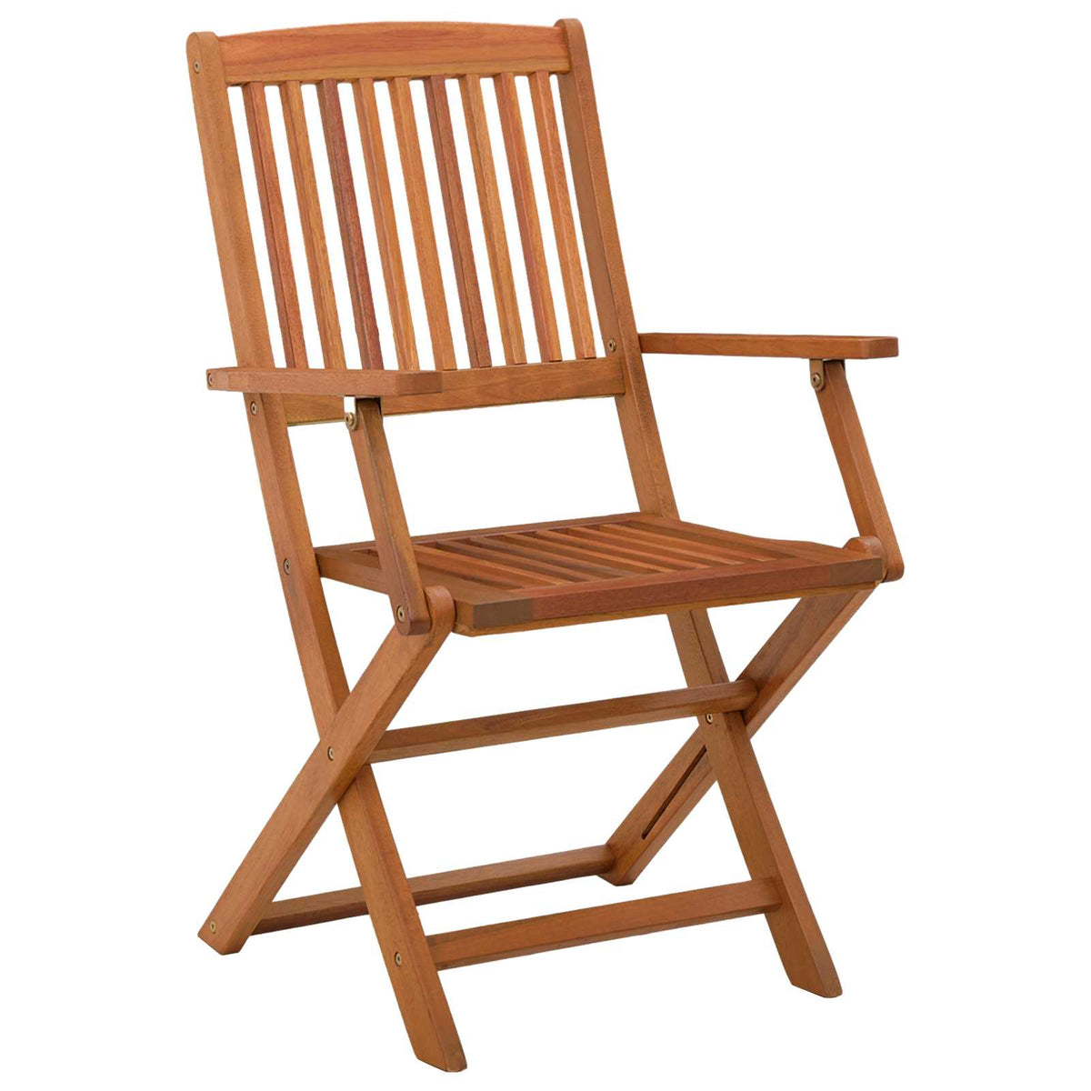 Outdoor Furniture Set 5 pcs Natural Solid Eucalyptus Wood