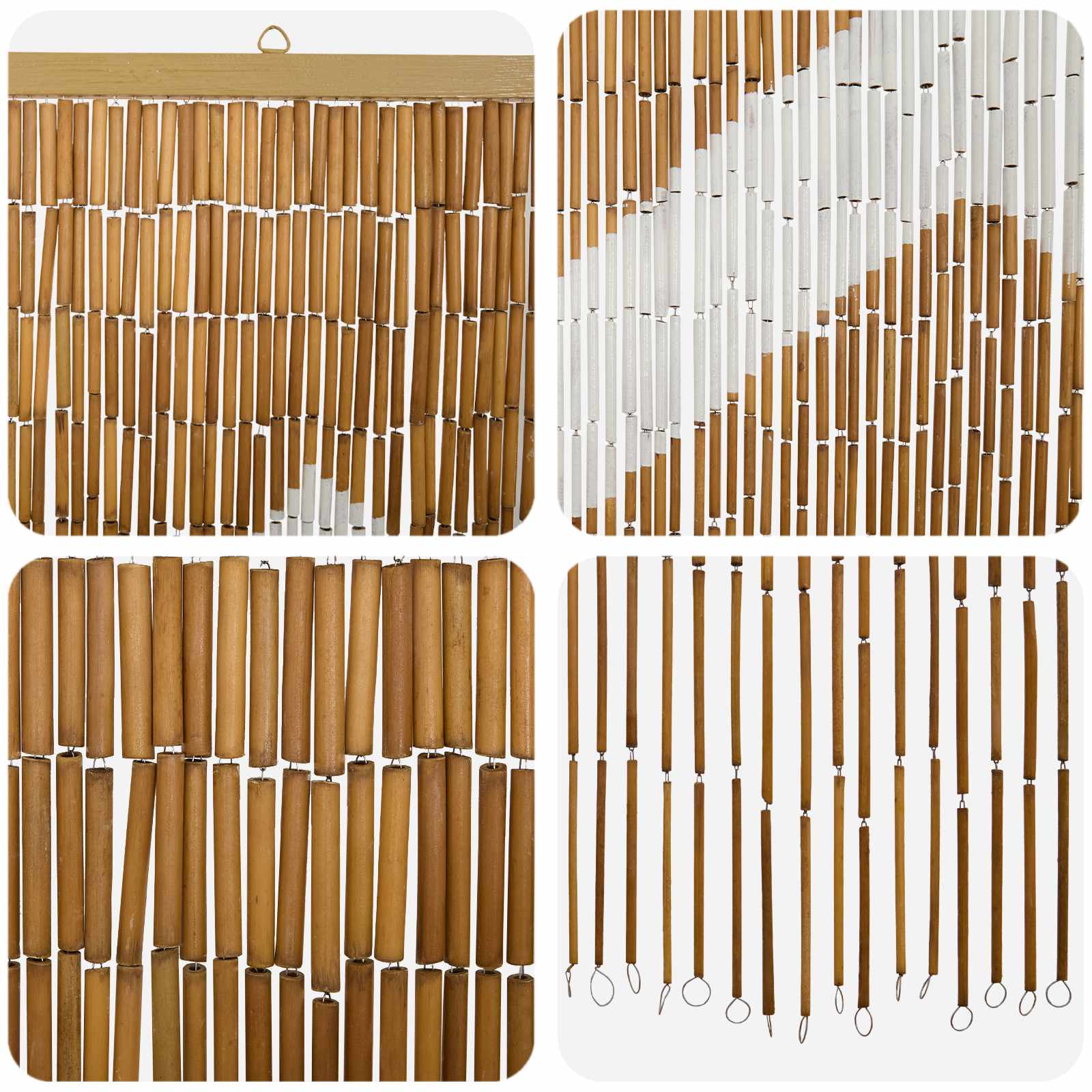 Insect Door Curtain Multicolor 200 x 100 cm Bamboo