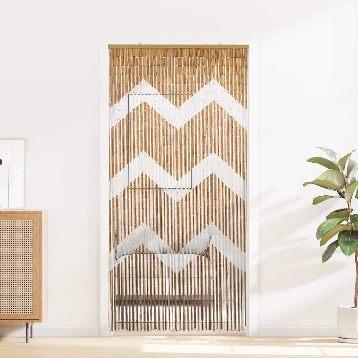 Insect Door Curtain Multicolor 200 x 100 cm Bamboo