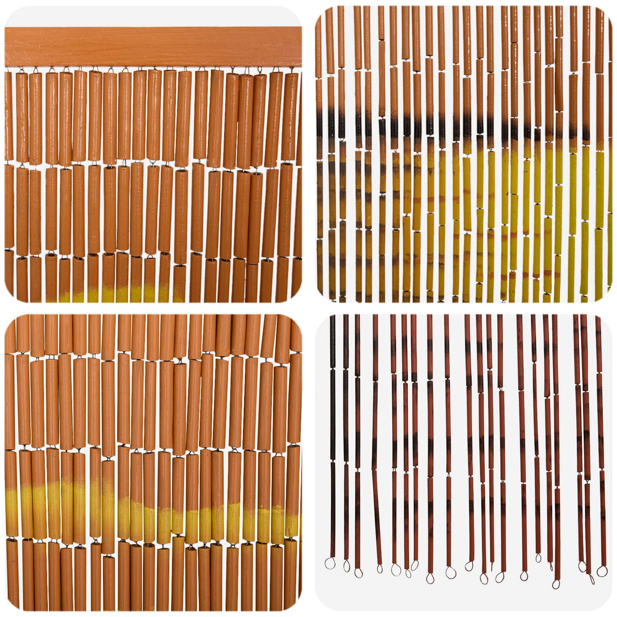 Insect Door Curtain Multicolor 200 x 90 cm Bamboo