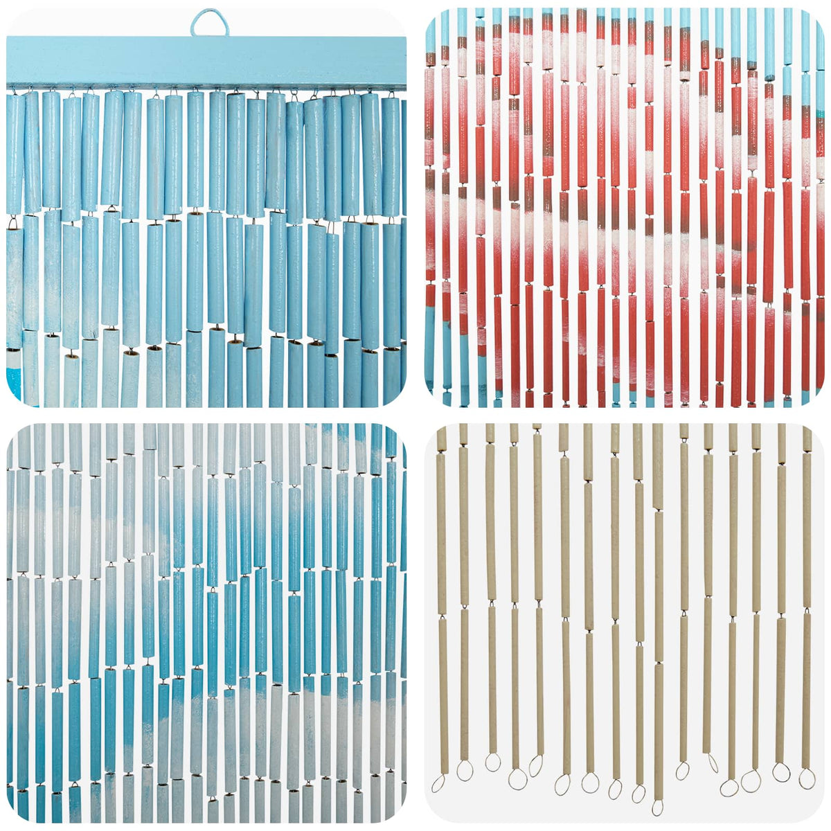 Insect Door Curtain Multicolor 200 x 90 cm Bamboo