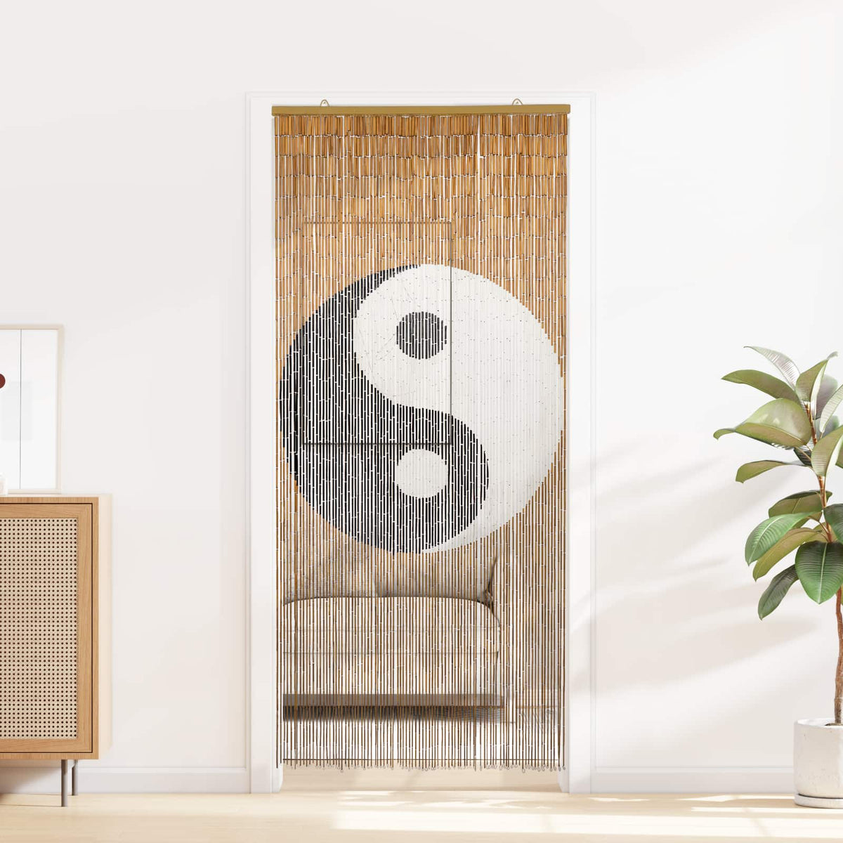 Insect Door Curtain Multicolor 200 x 90 cm Bamboo