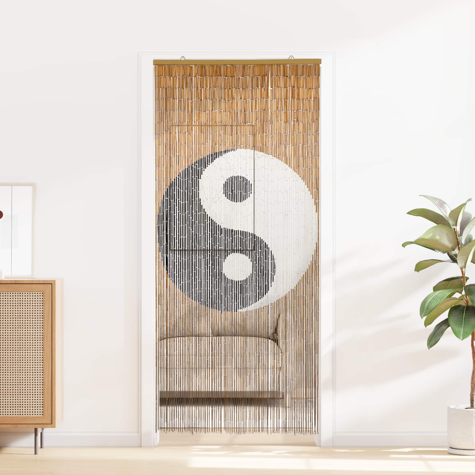 Insect Door Curtain Multicolor 200 x 90 cm Bamboo