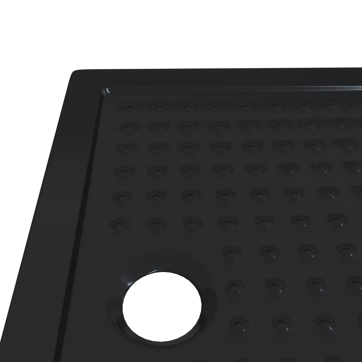 Shower Base Tray with Dots 90 x 70 x 4 cm ABS Black