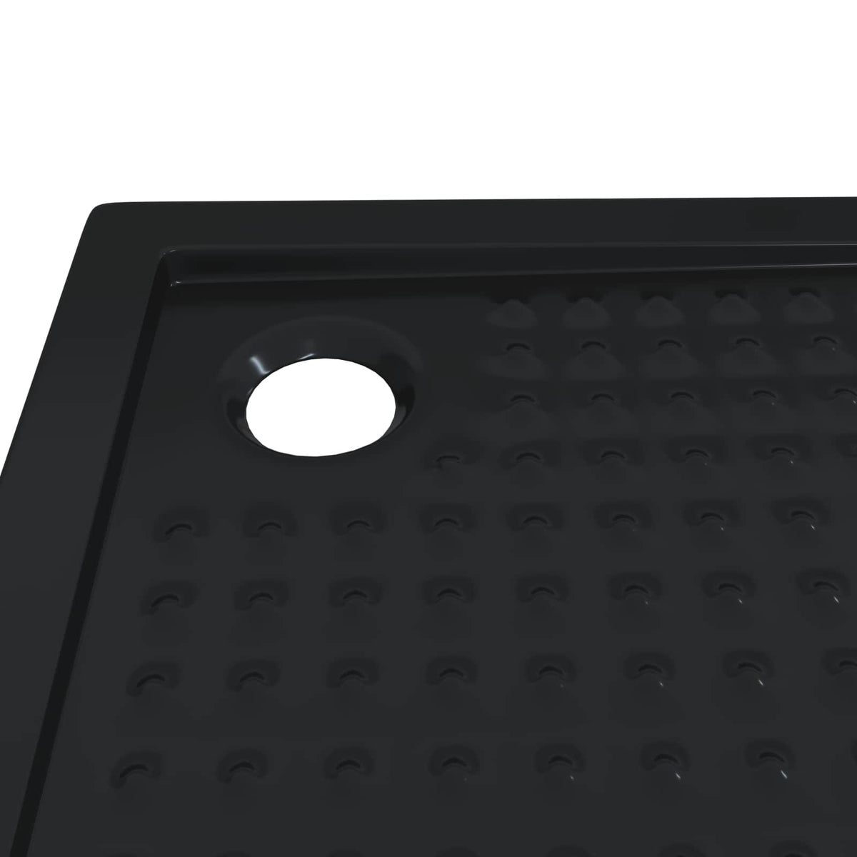 Shower Base Tray with Dots 80 x 80 x 4 cm ABS Black